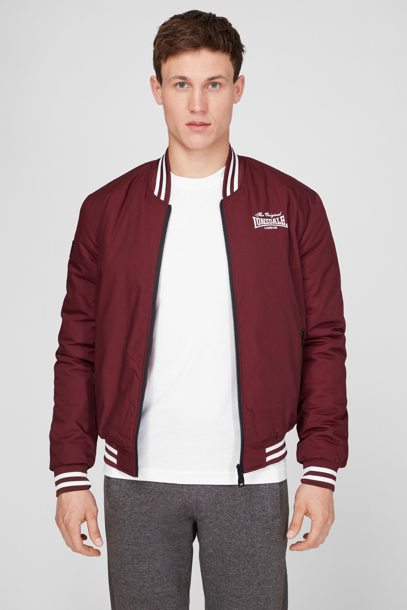 Мужской бордовый бомбер TRUSTHORPE Бордовый L Lonsdale 115037 Мужской бордовый бомбер TRUSTHORPE Бордовый L Lonsdale 115037