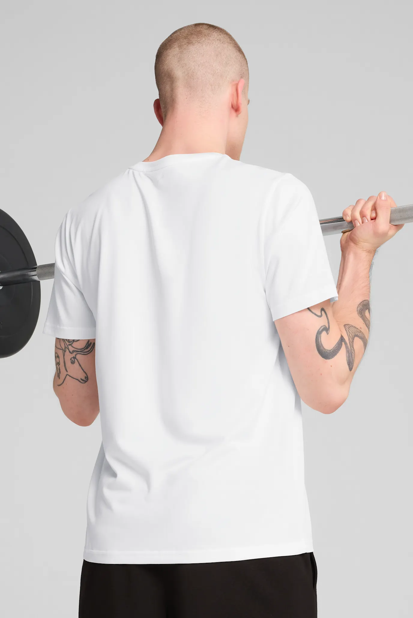 Мужская белая футболка TAD ESSENTIALS Solid Cat Tee Men 3