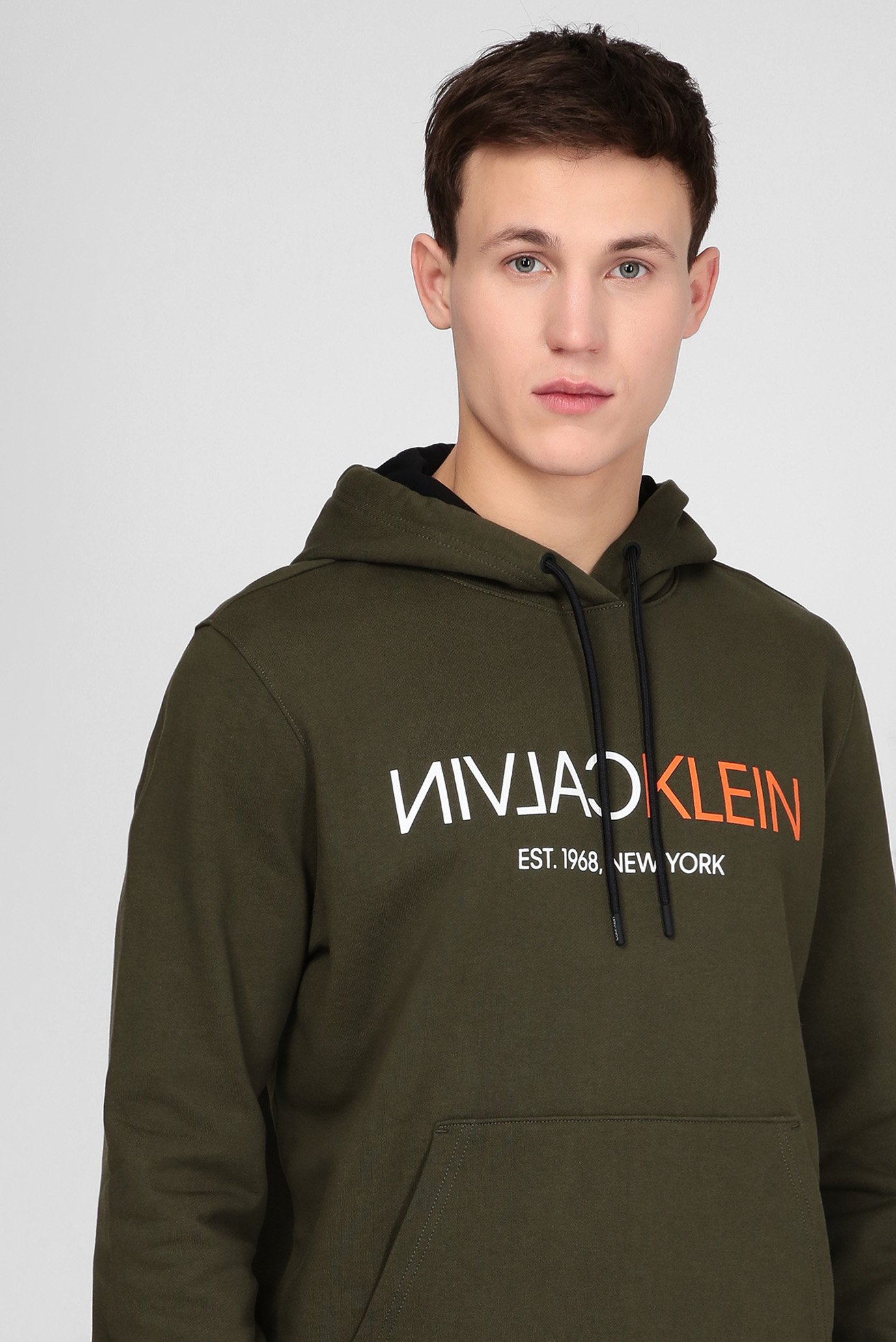 calvin klein reverse logo hoodie