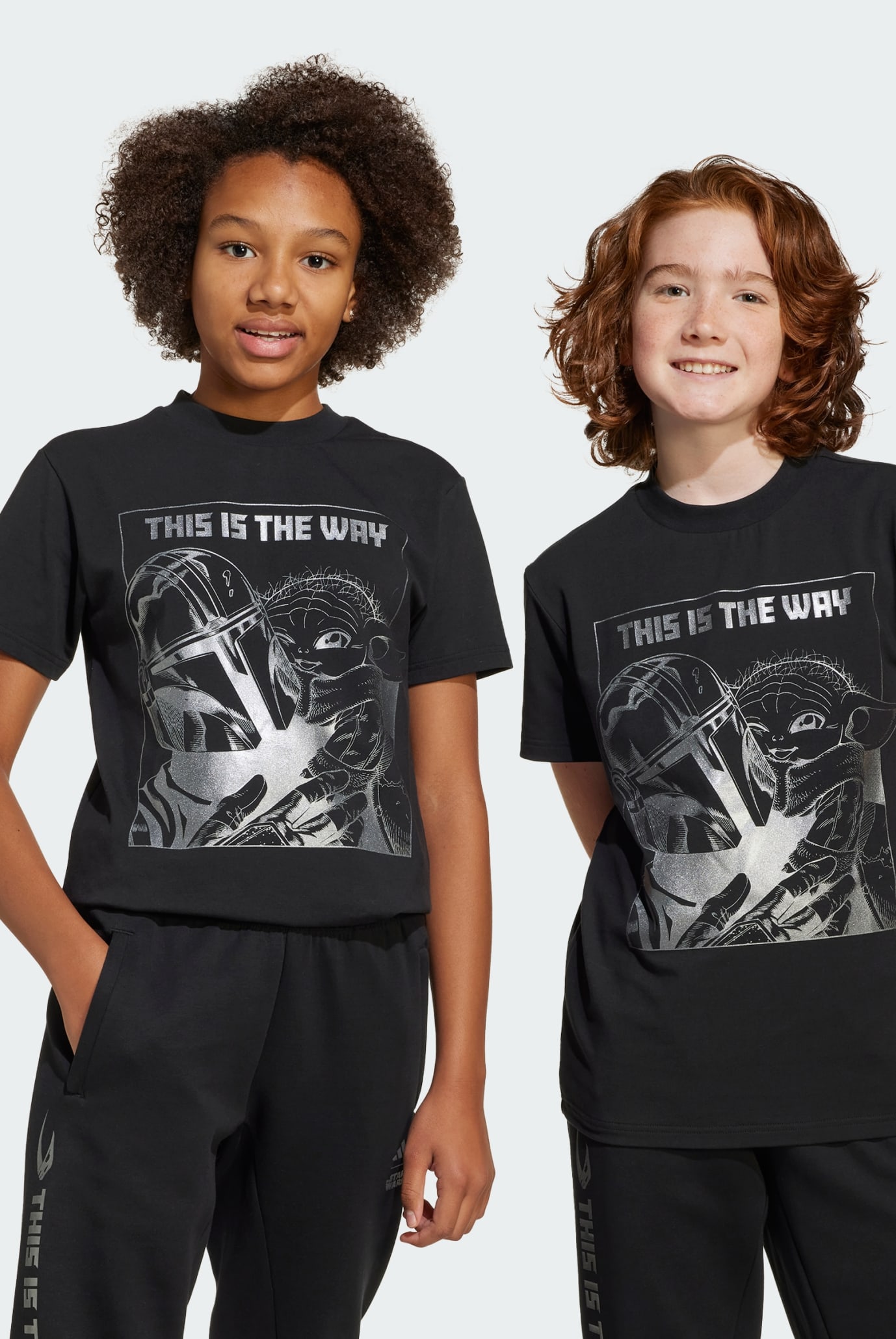 Дитяча чорна футболка adidas x Star Wars The Mandalorian™ Graphic Kids 1