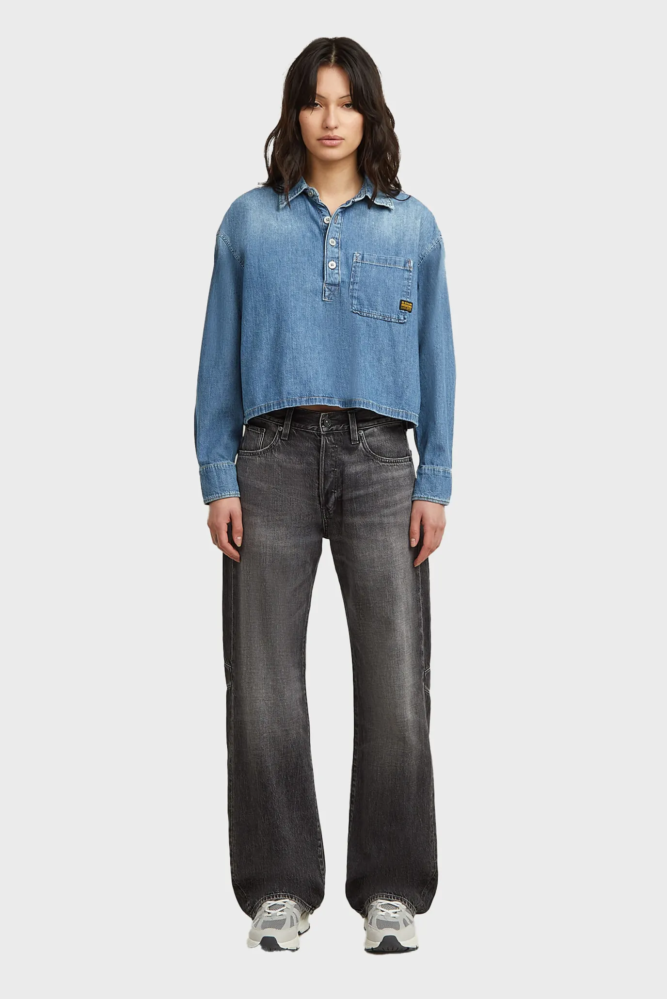 Жіноча блакитна джинсова сорочка Boxy day 2