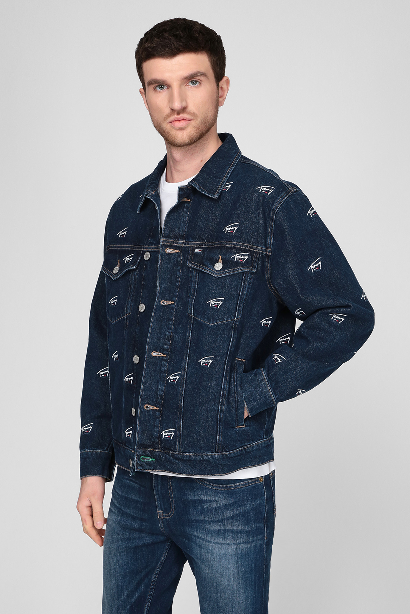 Мужская синяя джинсовая куртка OVERSIZE Tommy Jeans