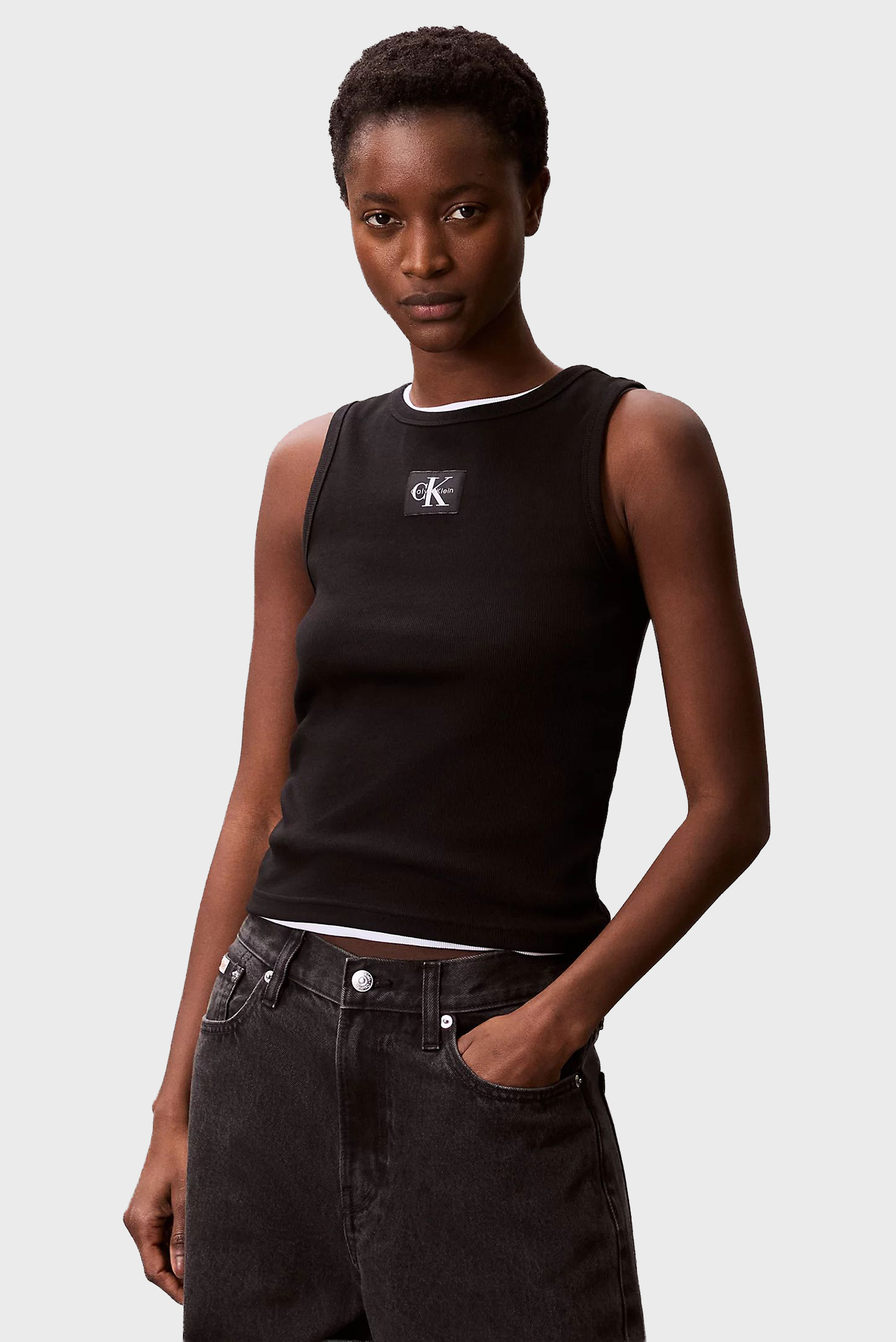 Женская черная майка A - WOVEN Черный XS Calvin Klein Jeans LV047C201G Женская черная майка A - WOVEN Черный XS Calvin Klein Jeans LV047C201G