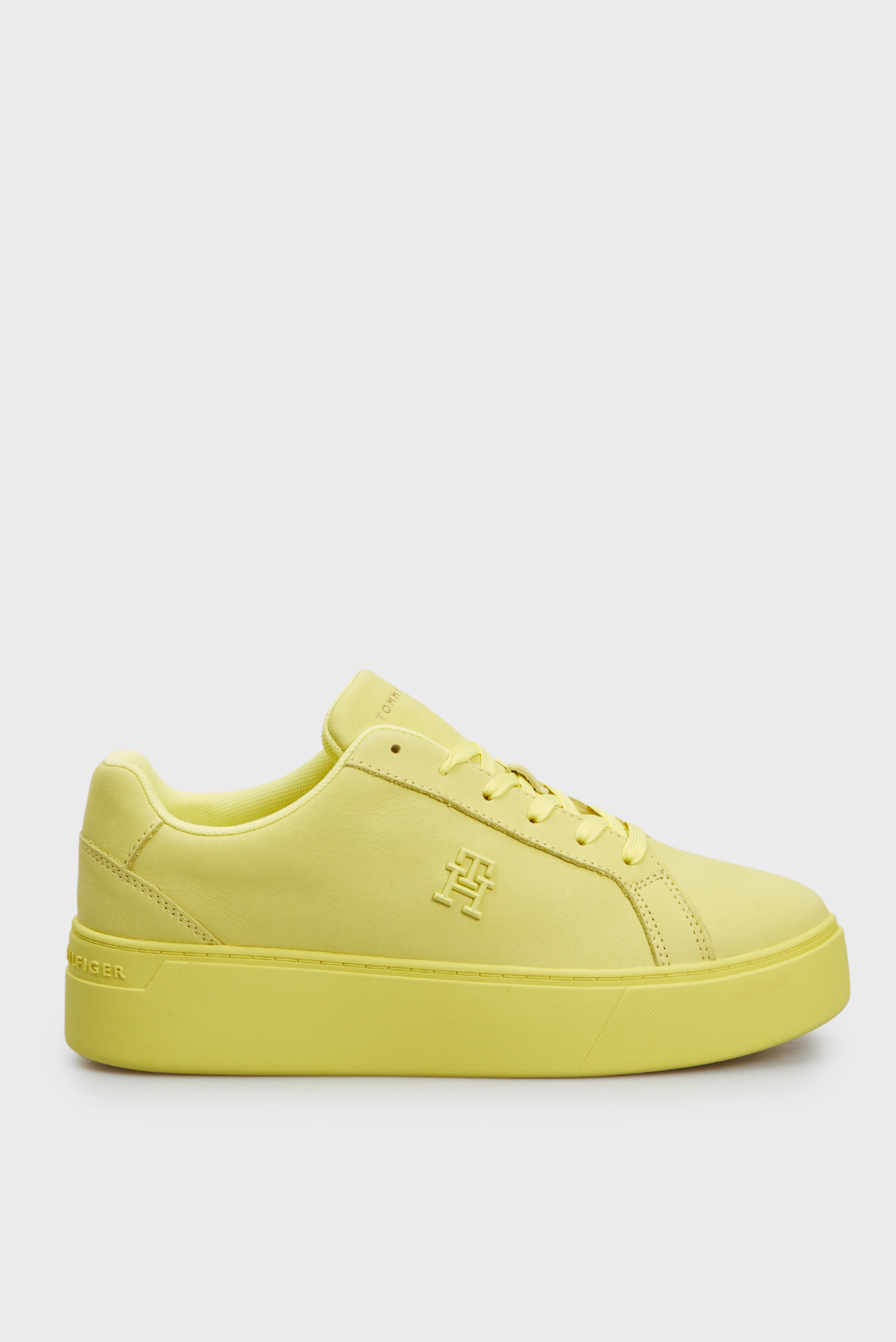 Женские желтые кожаные сникерсы PLATFORM COURT SNEAKER NUBUCK 1