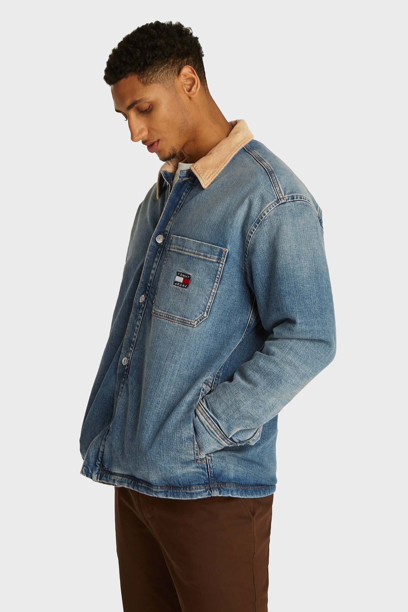 Мужская синяя джинсовая куртка Синий L Tommy Jeans DM0DM20580 Мужская синяя джинсовая куртка Синий L Tommy Jeans DM0DM20580