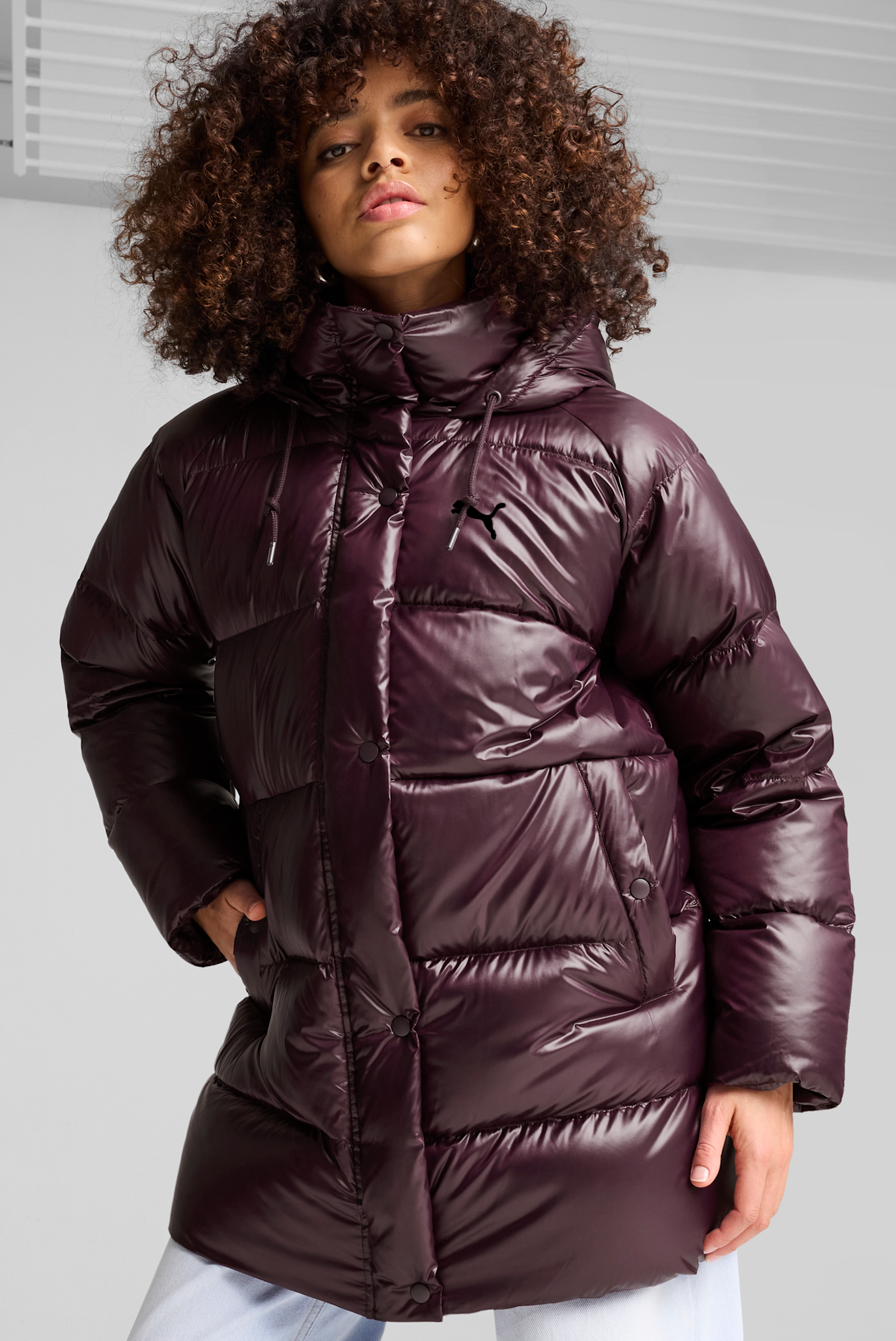 Женский бордовый пуховик Down Jacket Women 1