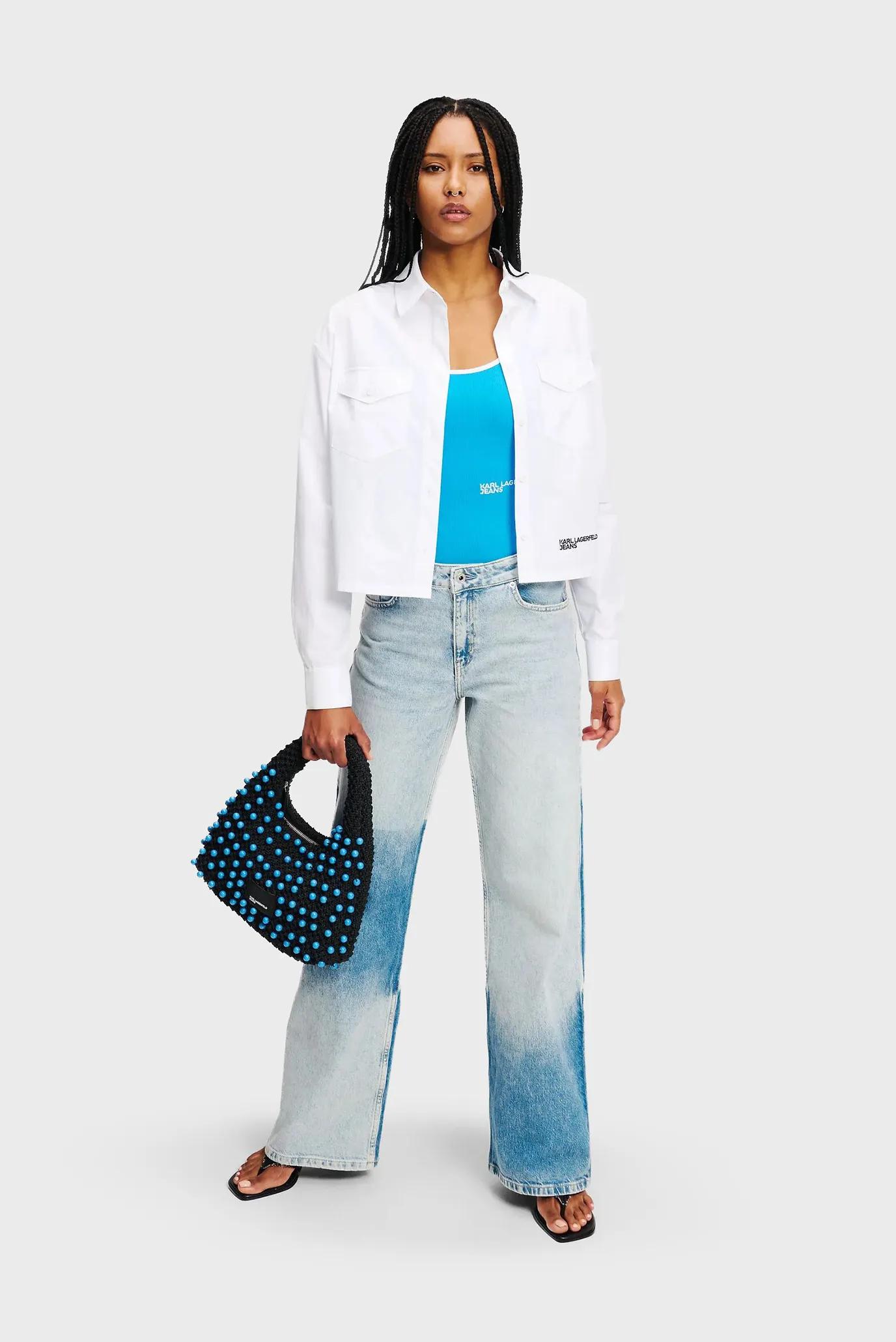 Женская белая рубашка logo 3