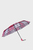 Жіноча червона картата парасолька WOOD CLASSIC S