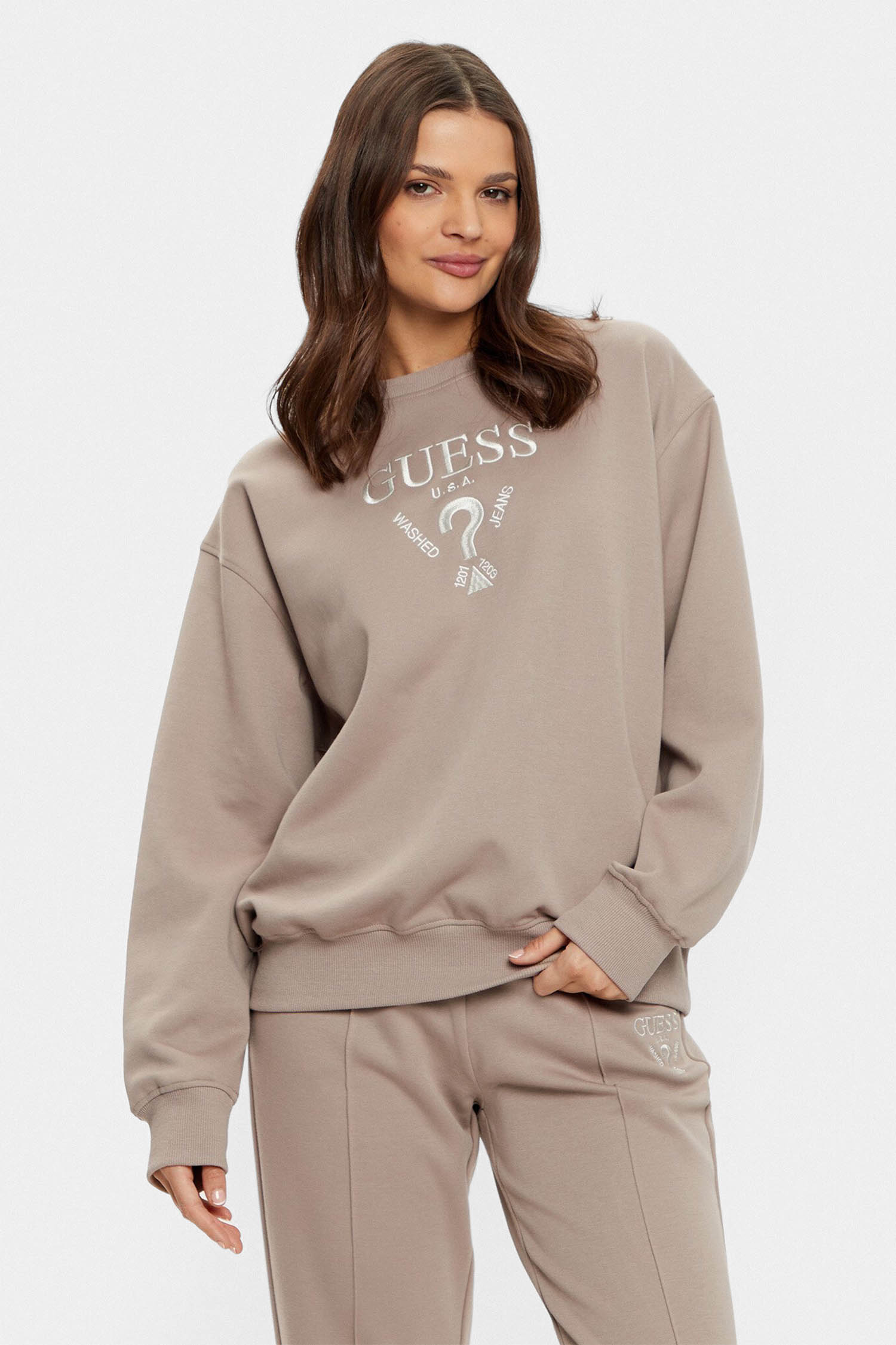 Женский бежевый свитшот Бежевый XS Guess V5RQ12.KC3D2;A120 Женский бежевый свитшот Бежевый XS Guess V5RQ12.KC3D2;A120