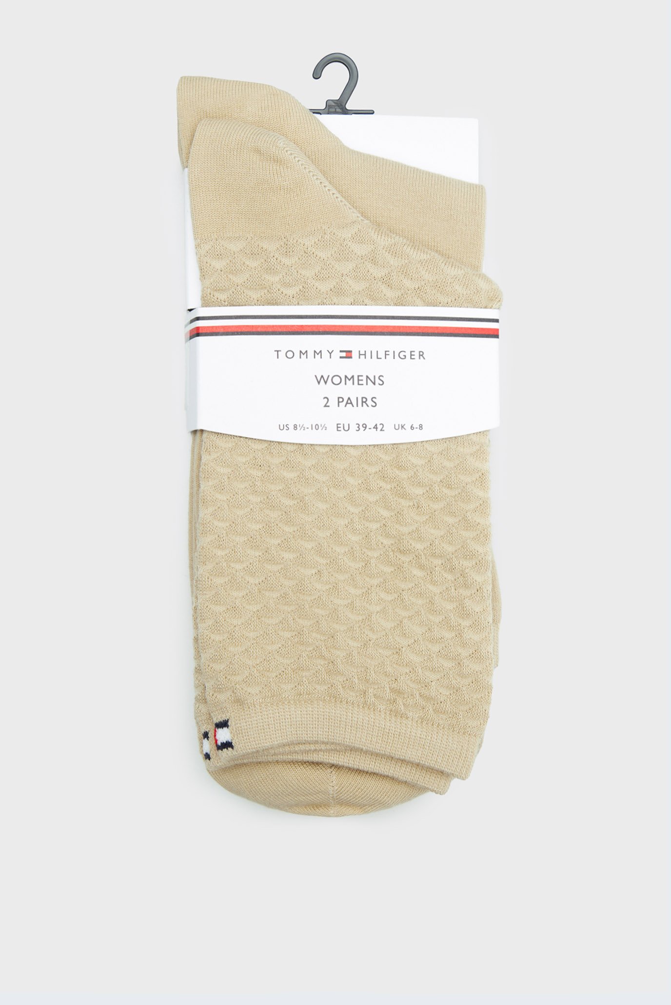 Жіночі бежеві шкарпетки (2 пари) DIAMOND STRUCTURE 1