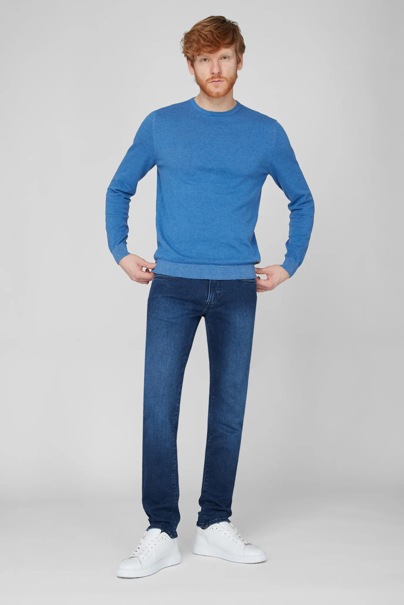 Мужские темно-синие джинсы 2