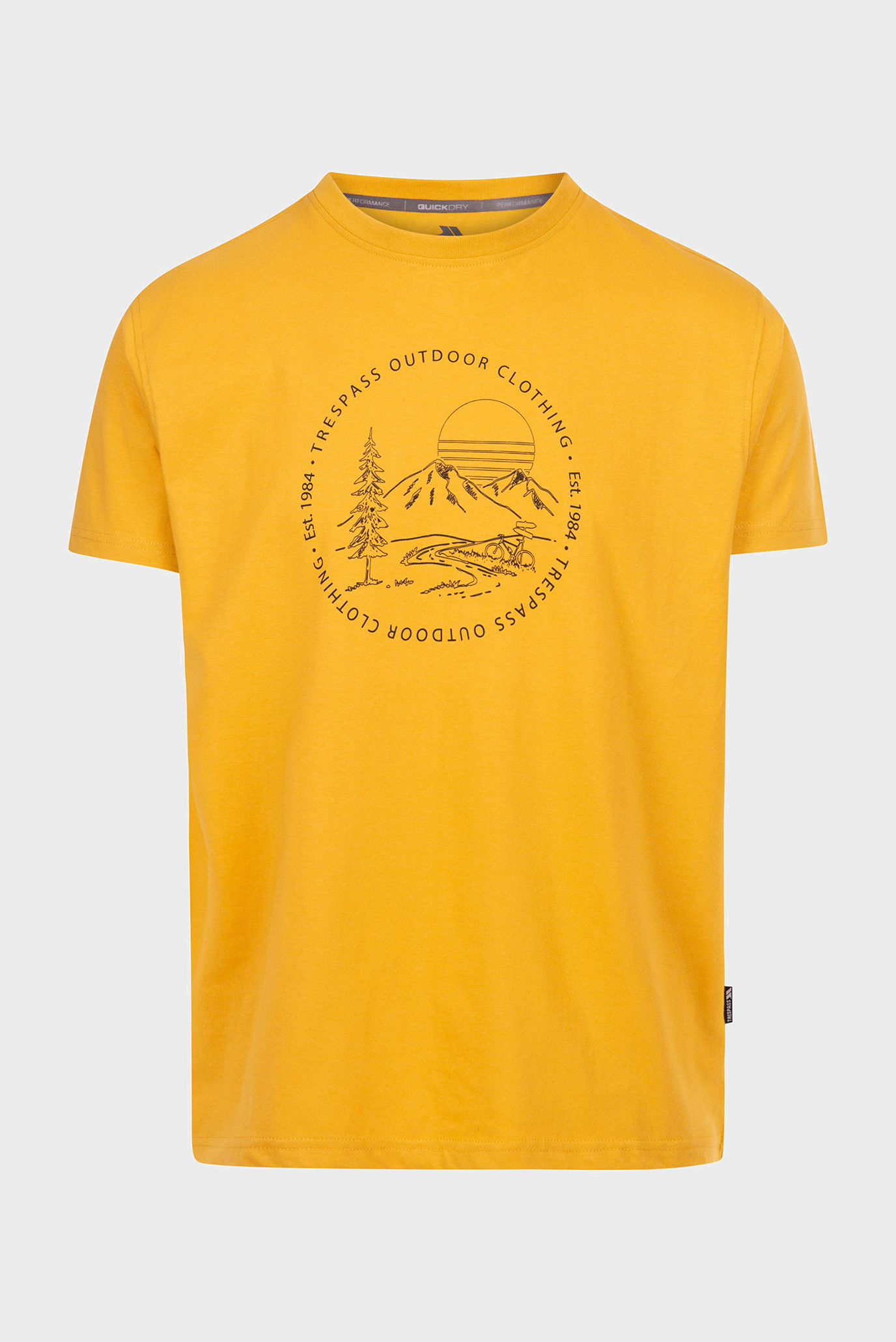 Мужская желтая футболка GLENTRESS 1