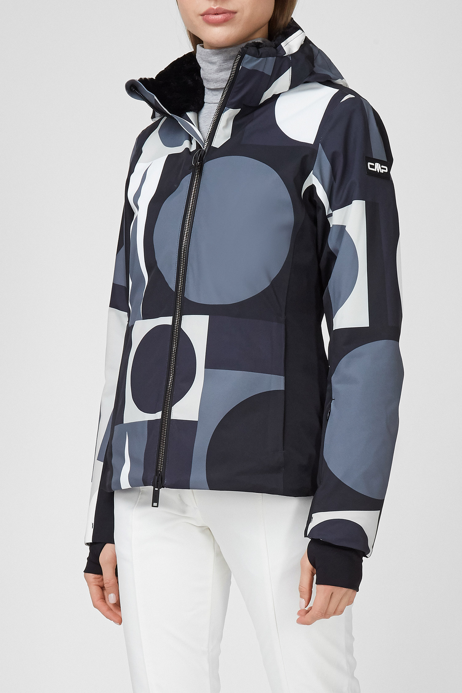 Женская лыжная куртка с узором 1
