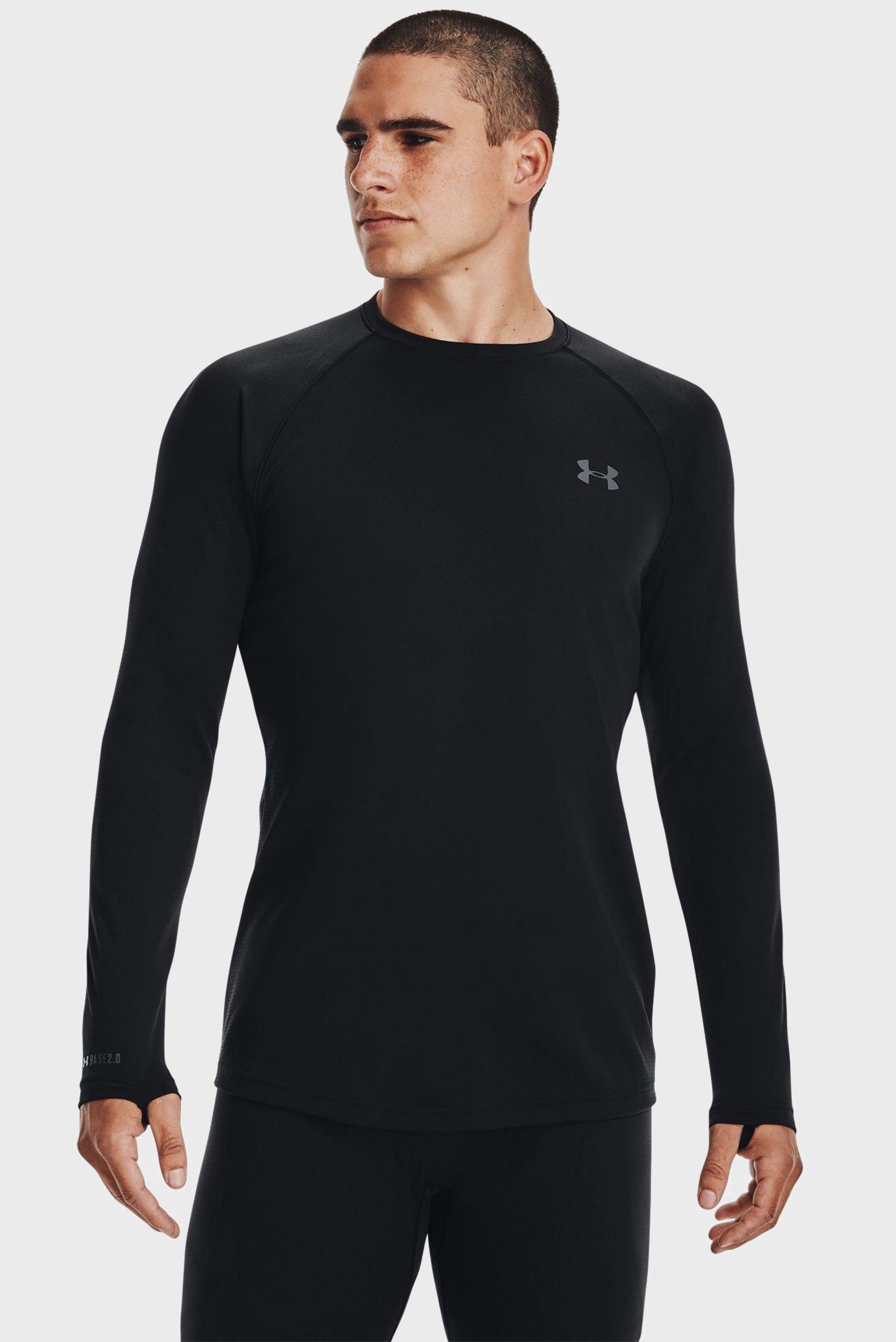 Мужской черный лонгслив Packaged Base 2.0 Crew Черный 3XL Under Armour 1343244-001 Мужской черный лонгслив Packaged Base 2.0 Crew Черный 3XL Under Armour 1343244-001