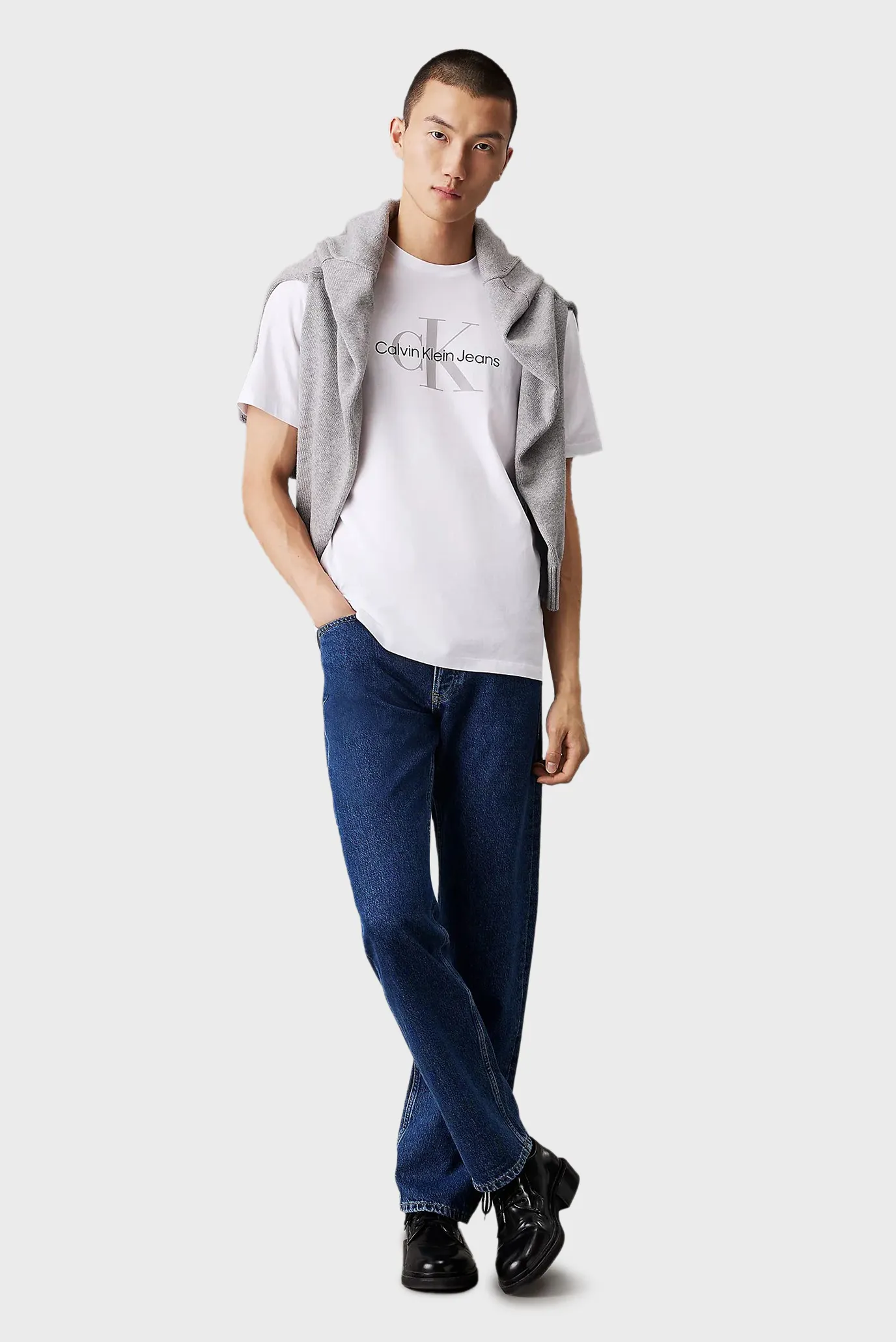 Мужская белая футболка SS HERO MONOGRAM TEE 30S EU OPT 3