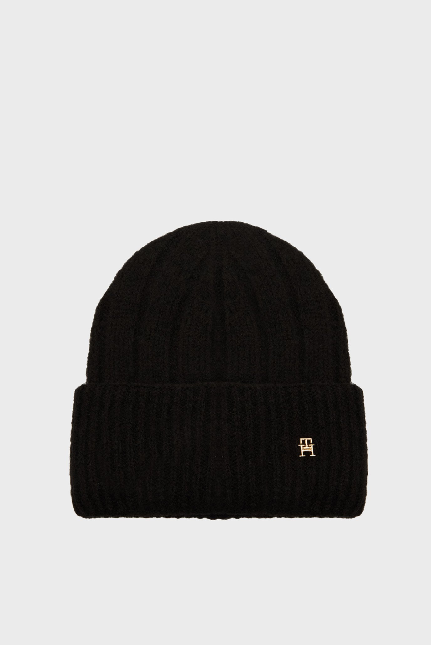 Женская черная шапка TH TIMELESS BEANIE 1