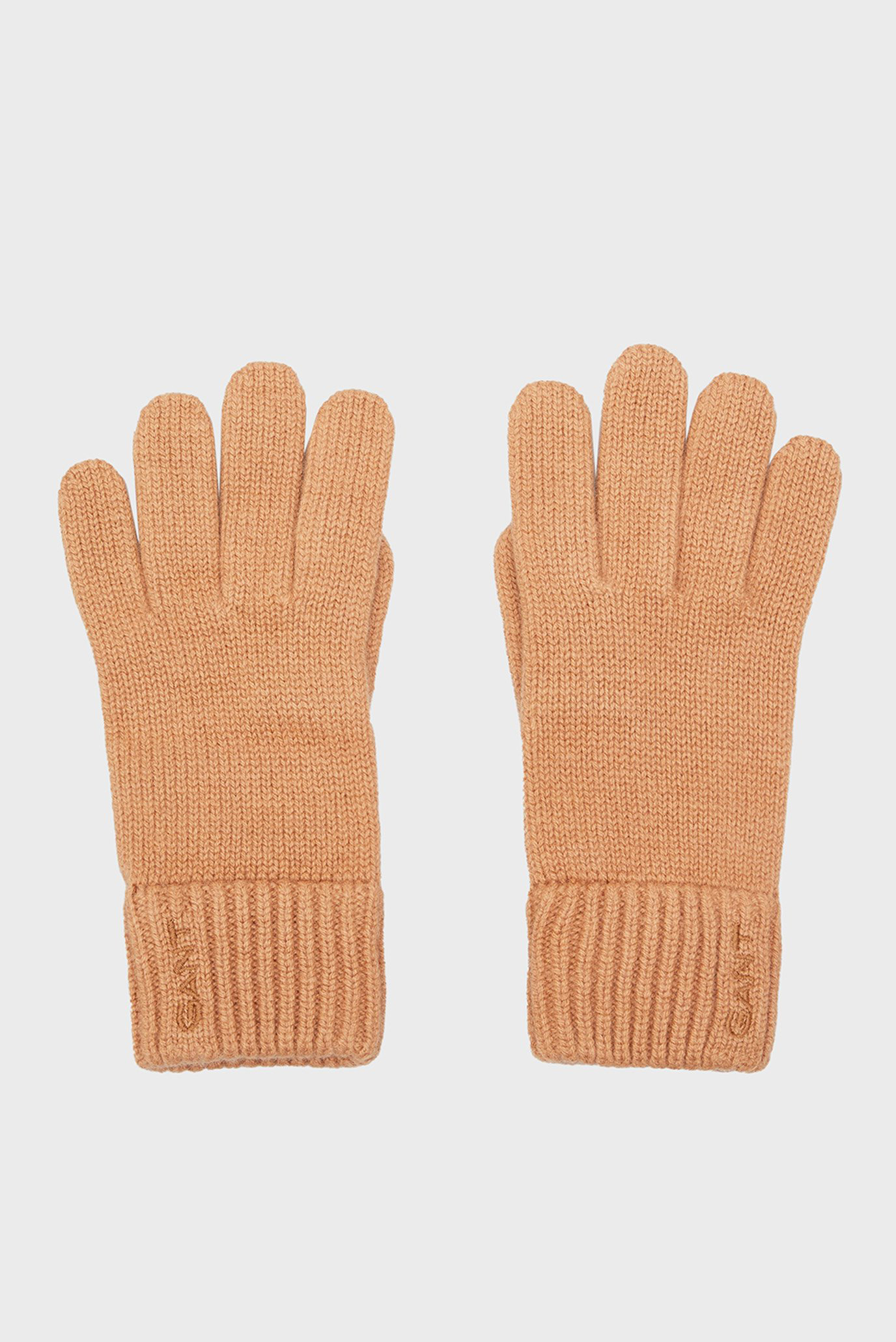 Женские бежевые шерстяные перчатки WOOL KNIT GLOVES 1