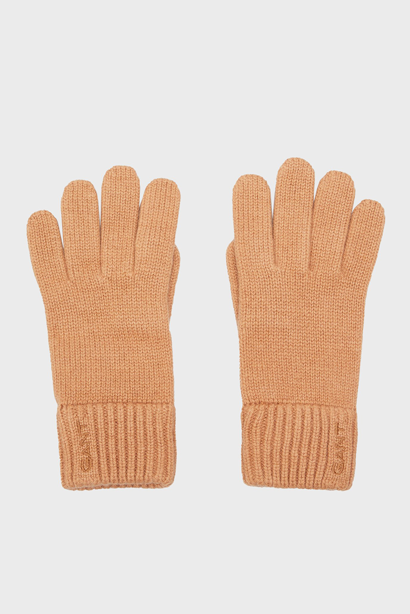 Жіночі бежеві вовняні рукавички WOOL KNIT GLOVES 1