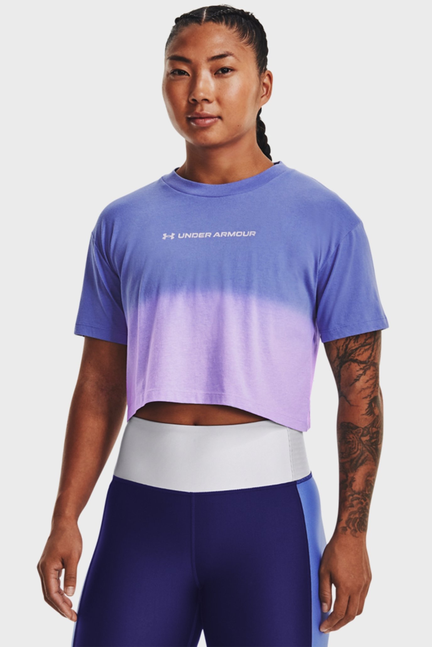 Женская футболка UA DIP DYE CROP SS 1