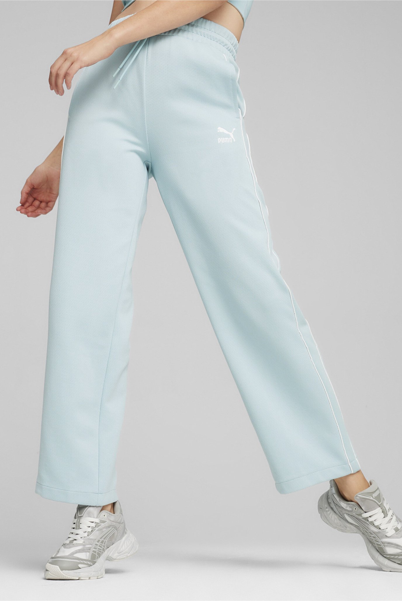 Жіночі блакитні штани T7 Women's High Waist Pants 1
