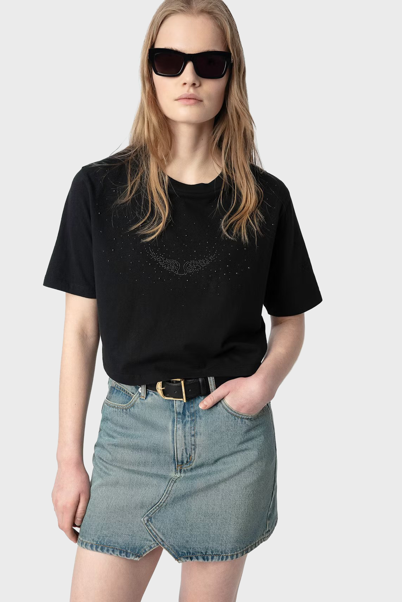 Женская синяя джинсовая юбка Juice Синий 36 ZADIG&VOLTAIRE WWSK01607_LIGHT BLUE Женская синяя джинсовая юбка Juice Синий 36 ZADIG&VOLTAIRE WWSK01607_LIGHT BLUE