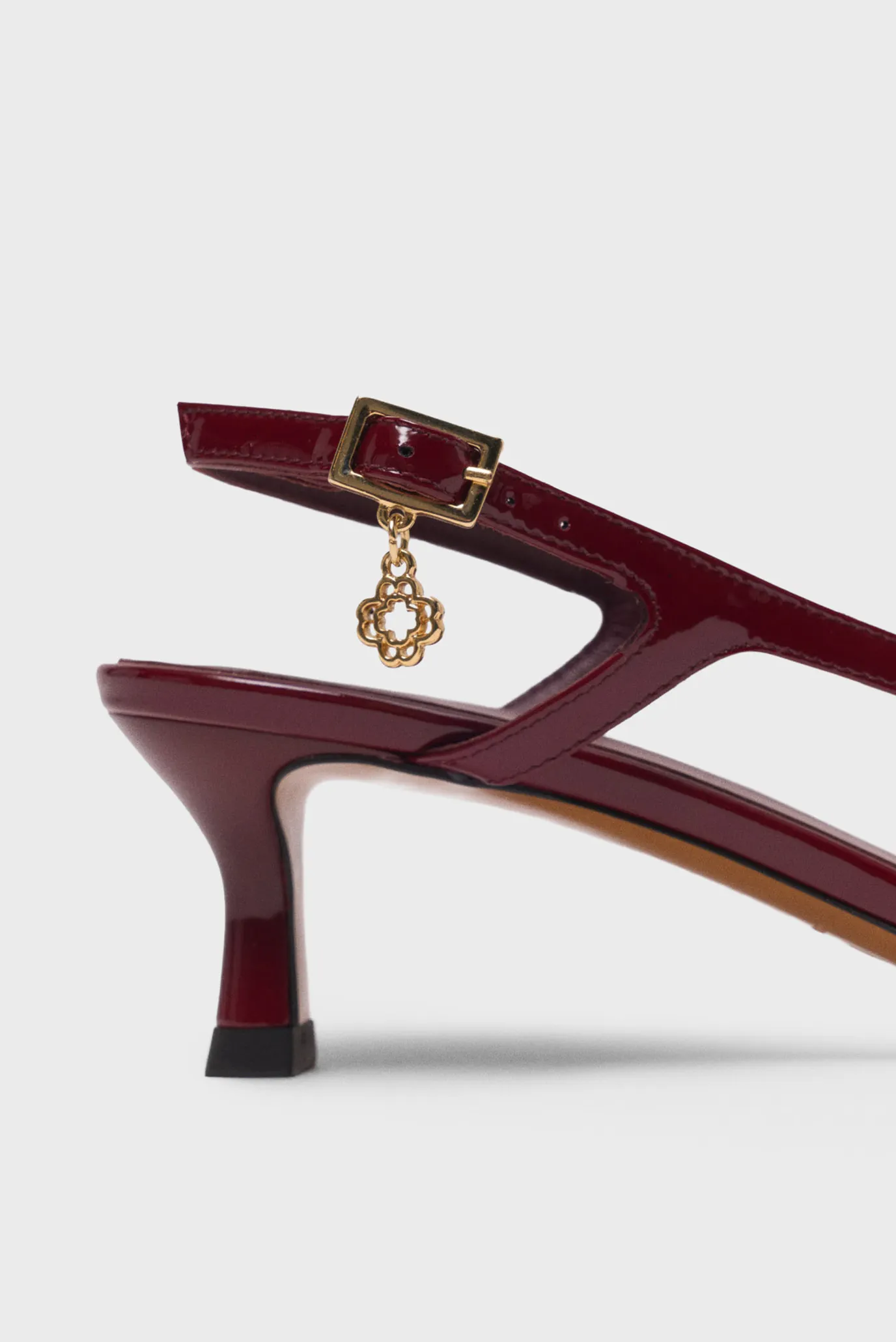 Жіночі бордові шкіряні слінгбеки 2