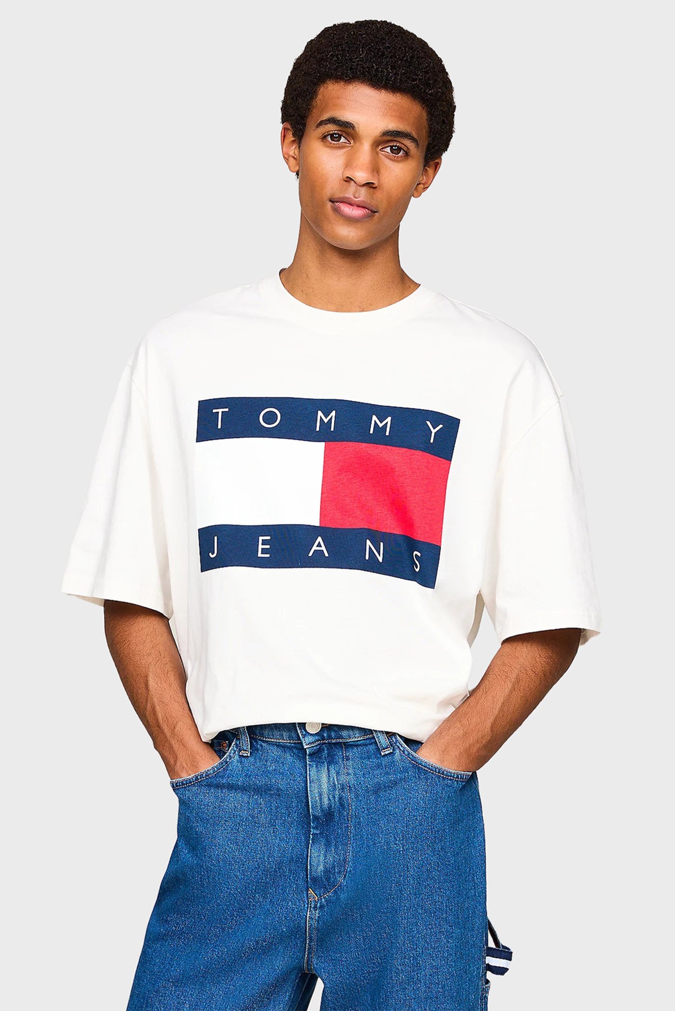 Чоловіча біла футболка TJM OVZ BIG FLAG TEE EXT 1