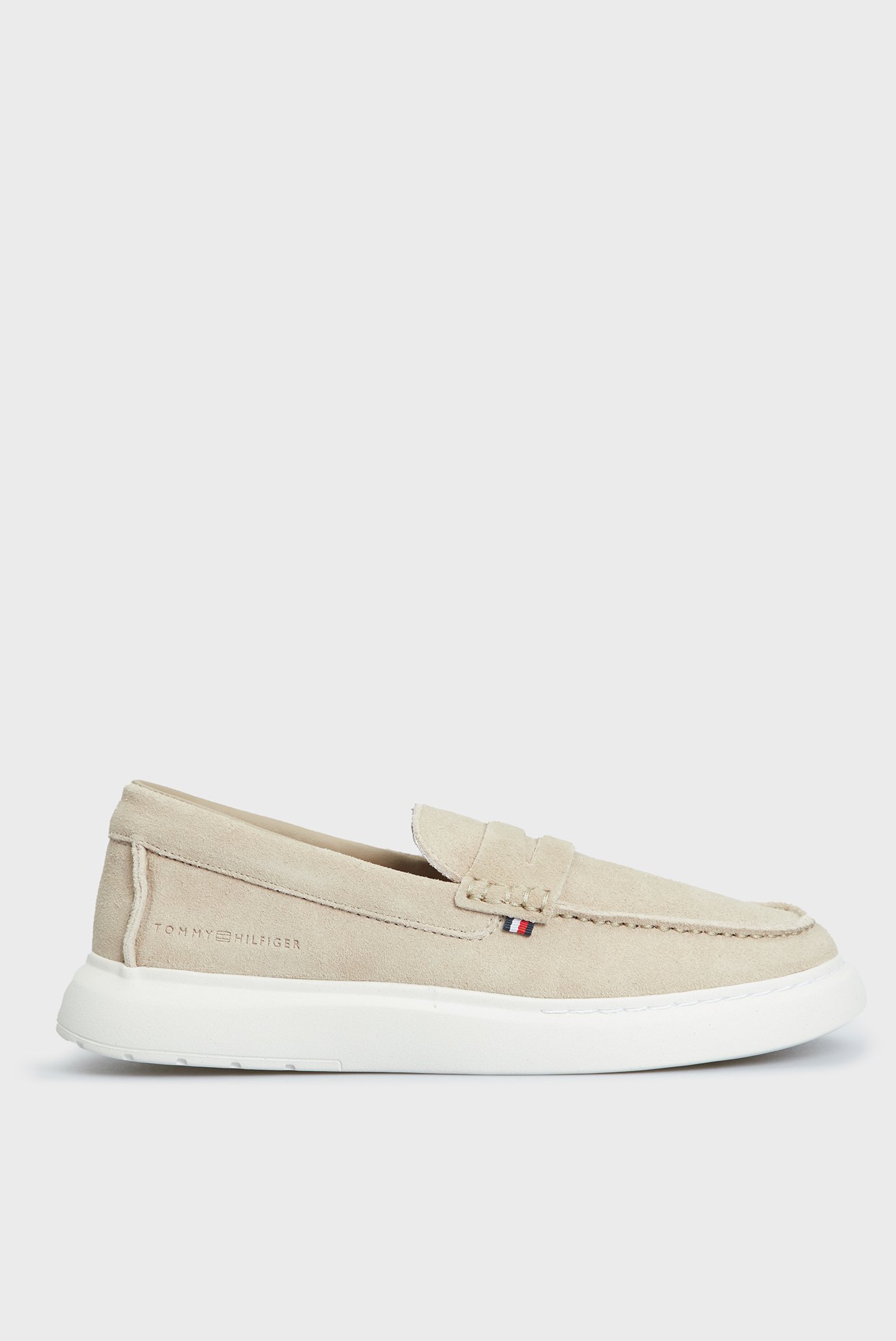 Мужские бежевые замшевые лоферы TOMMY HILFIGER  HYBRID LOAFER 1