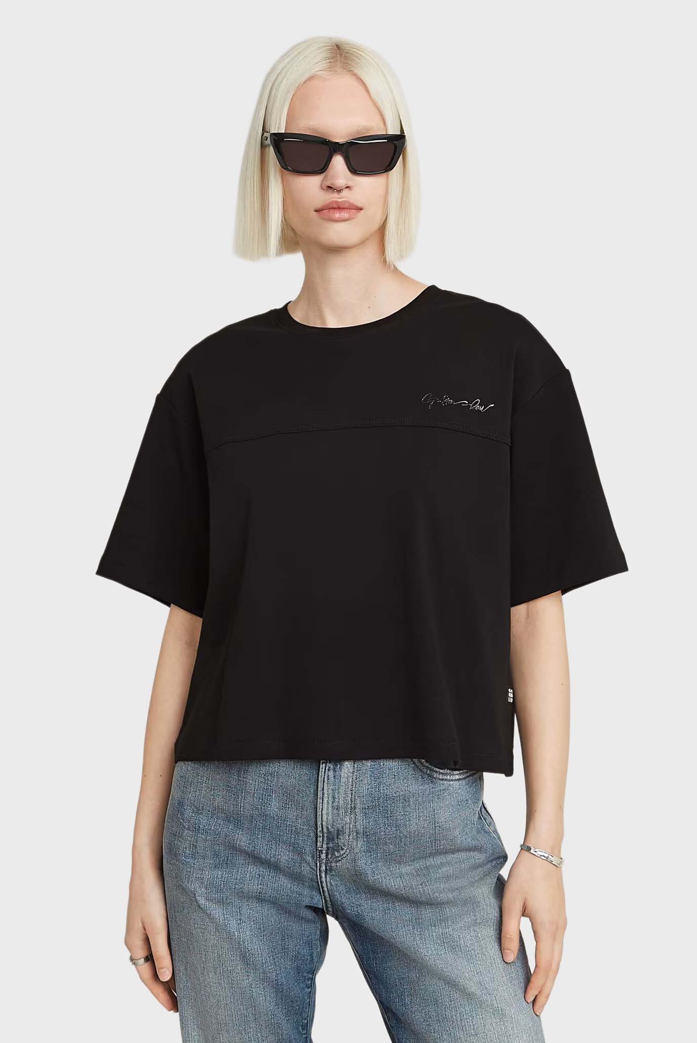 Женская черная футболка G-script Черный XS G-Star RAW D26419,C812 Женская черная футболка G-script Черный XS G-Star RAW D26419,C812
