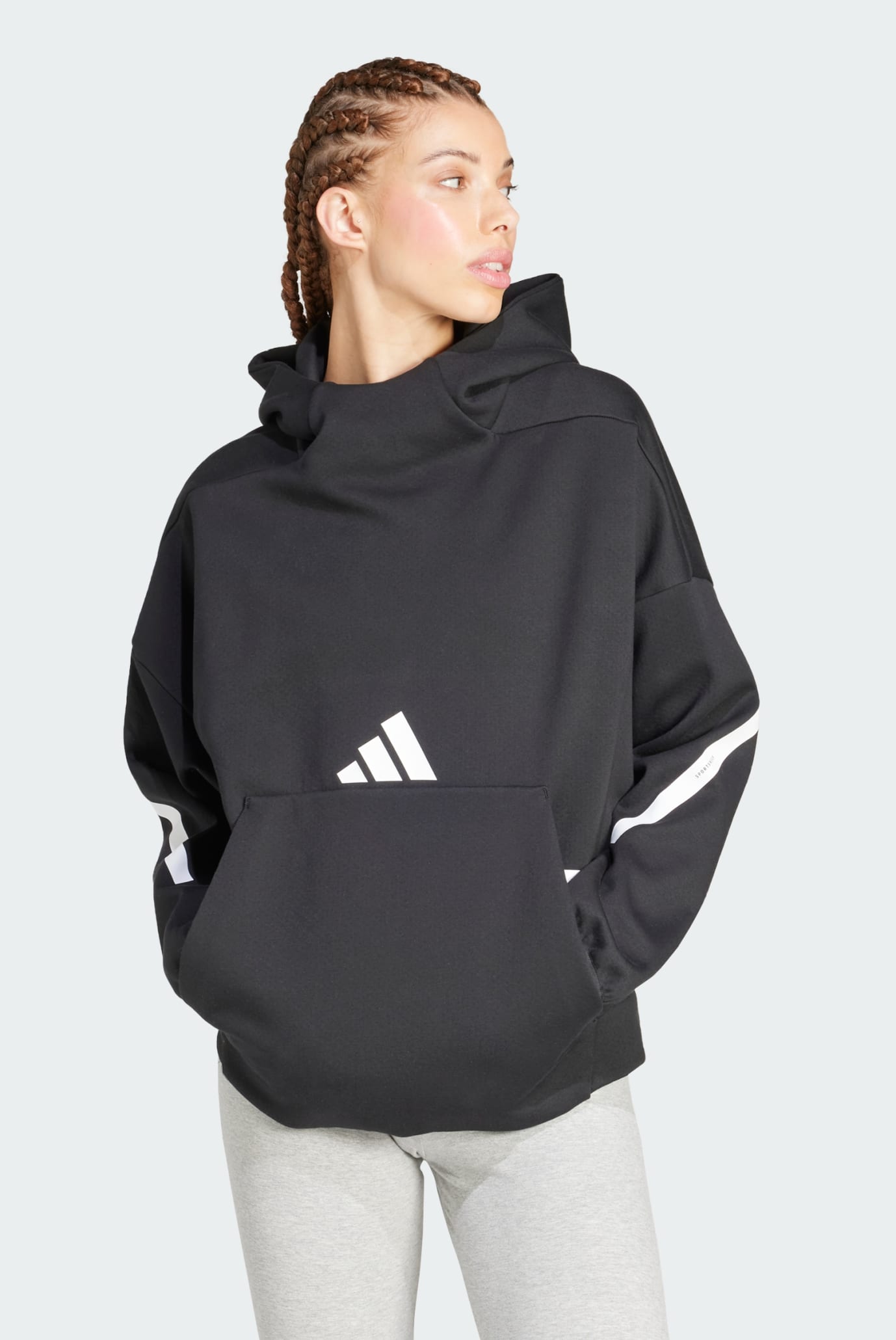 Жіноче чорне худі adidas Z.N.E. 1