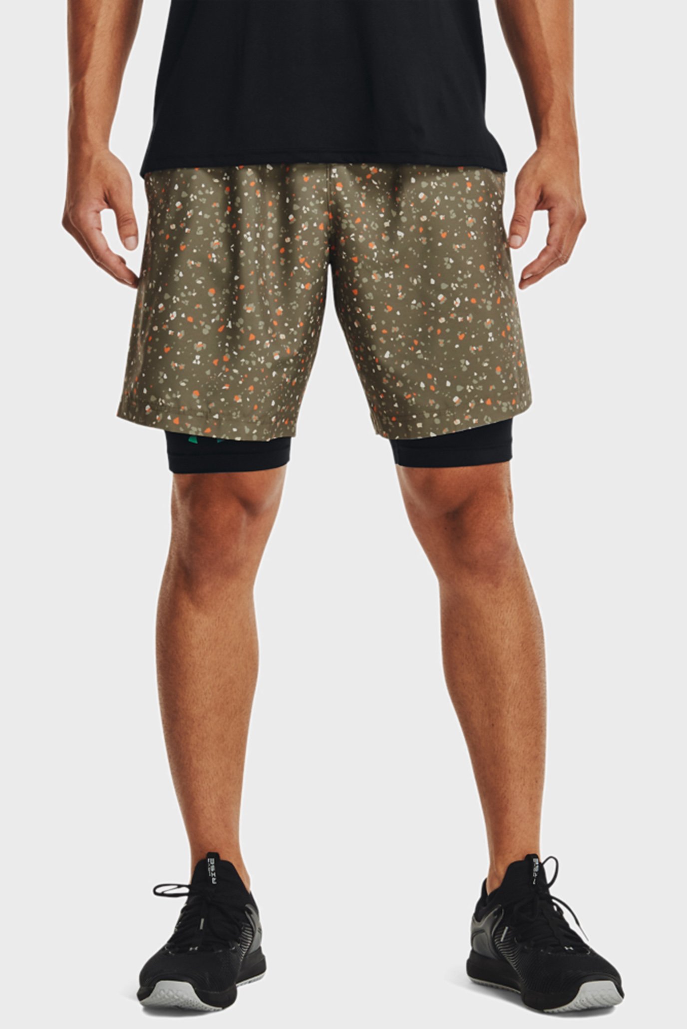 Чоловічі зелені шорти UA Woven Adapt Shorts 1