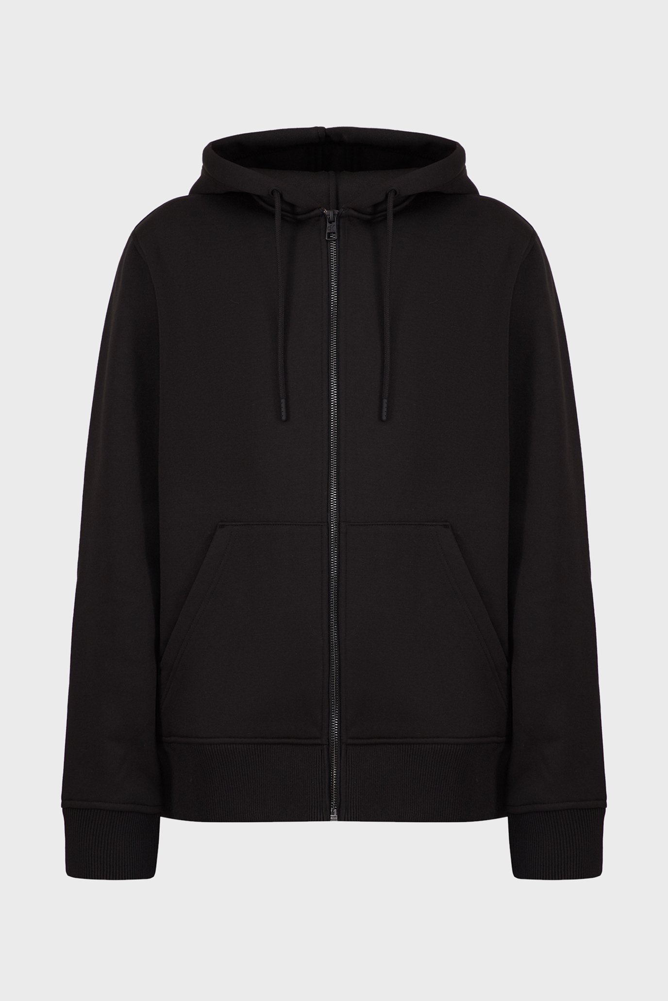 Чоловіче чорне худі LOGO TAPE ZIP THROUGH HOODIE 1