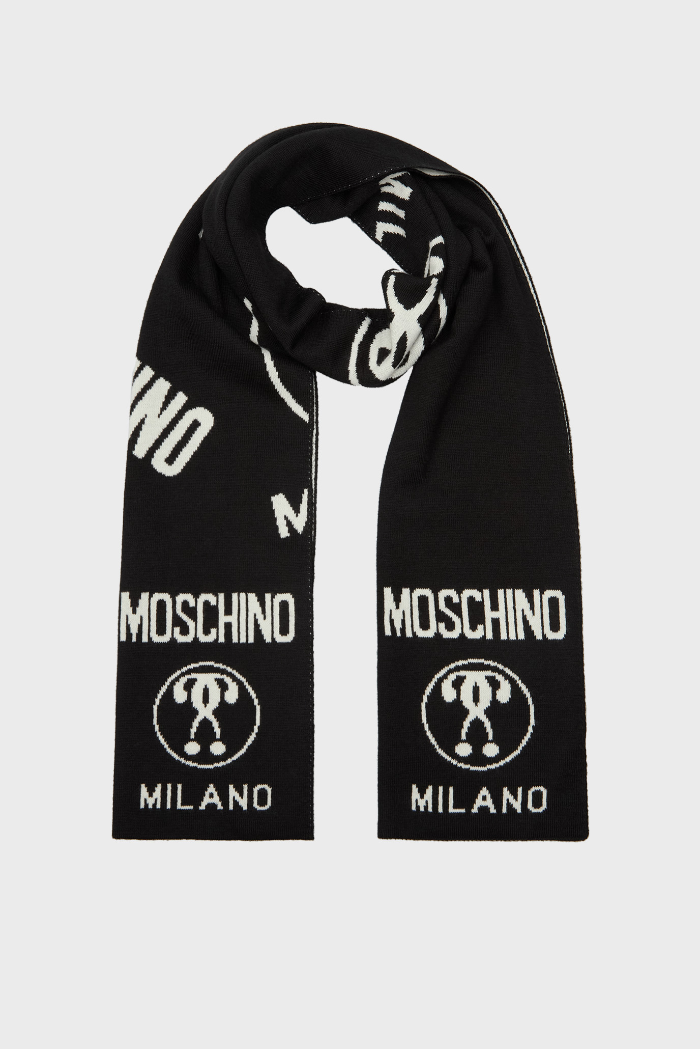 Женский шерстяной шарф с узором Разноцветный ONESIZE Moschino 50055 - M5145 Женский шерстяной шарф с узором Разноцветный ONESIZE Moschino 50055 - M5145