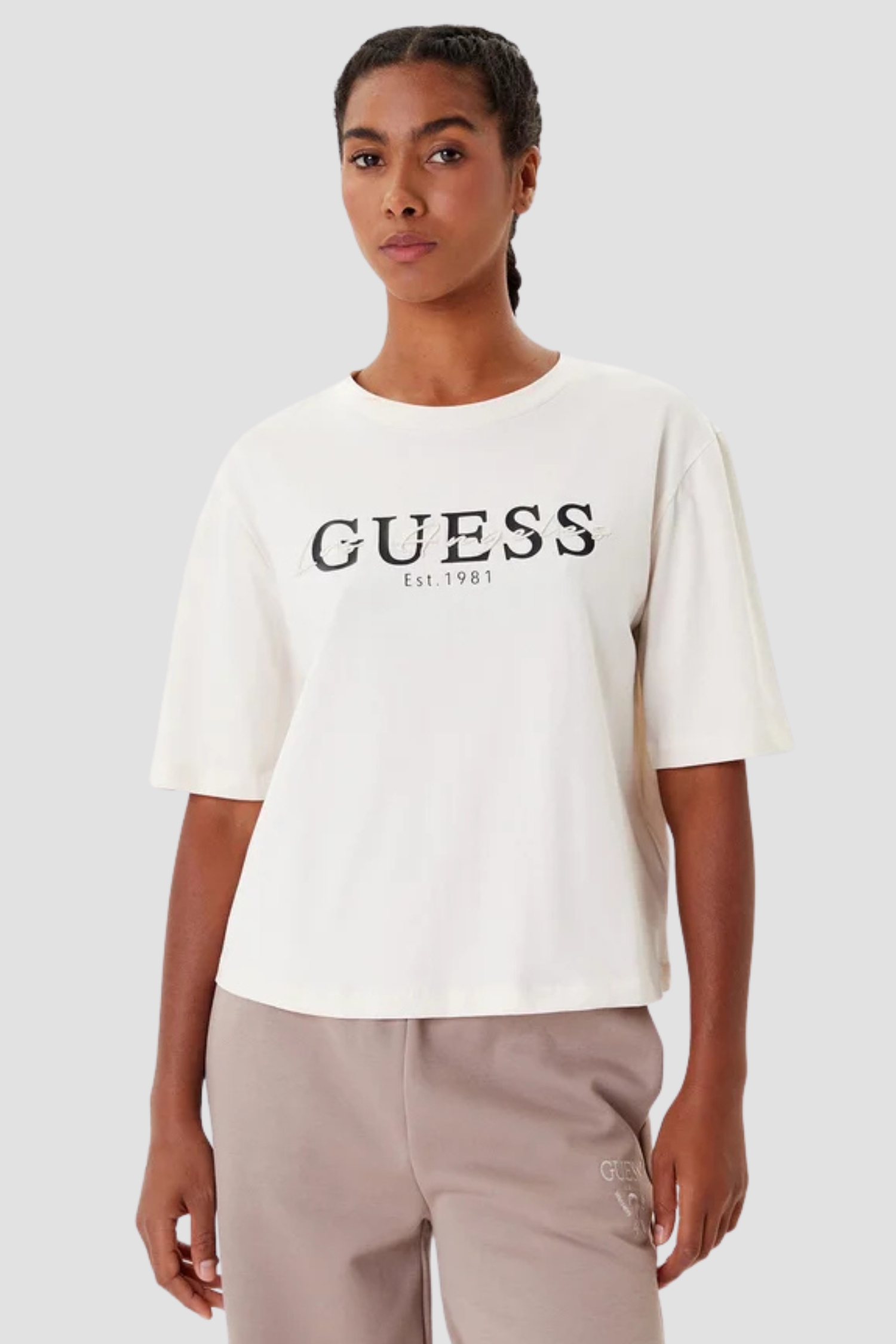 Женская белая футболка Белый L Guess V5YI02.I3Z14;G1O6 Женская белая футболка Белый L Guess V5YI02.I3Z14;G1O6