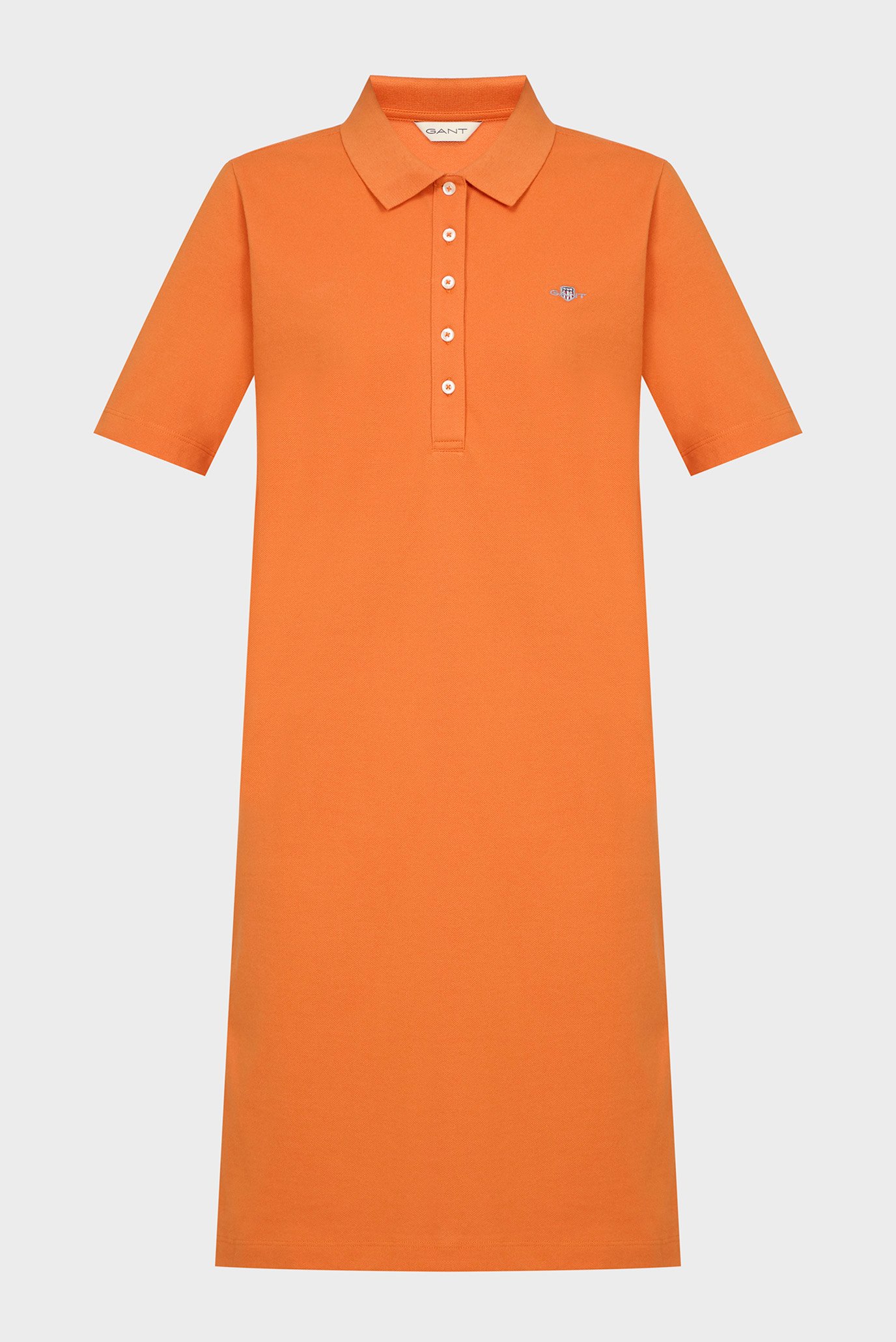 Женское оранжевое платье SLIM SHIELD SS PIQUE POLO DRESS 1