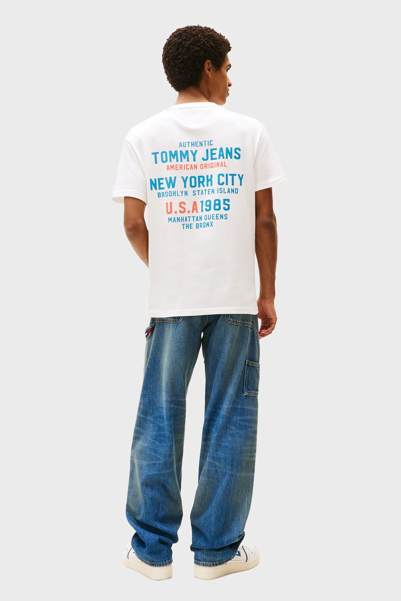 Мужская белая футболка REG USA SCRIPT 2