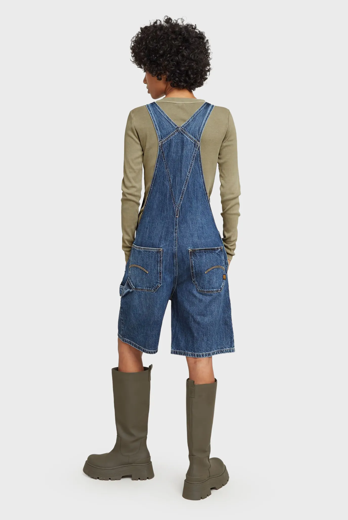 Жіночий синій джинсовий комбінезон Bowey 3