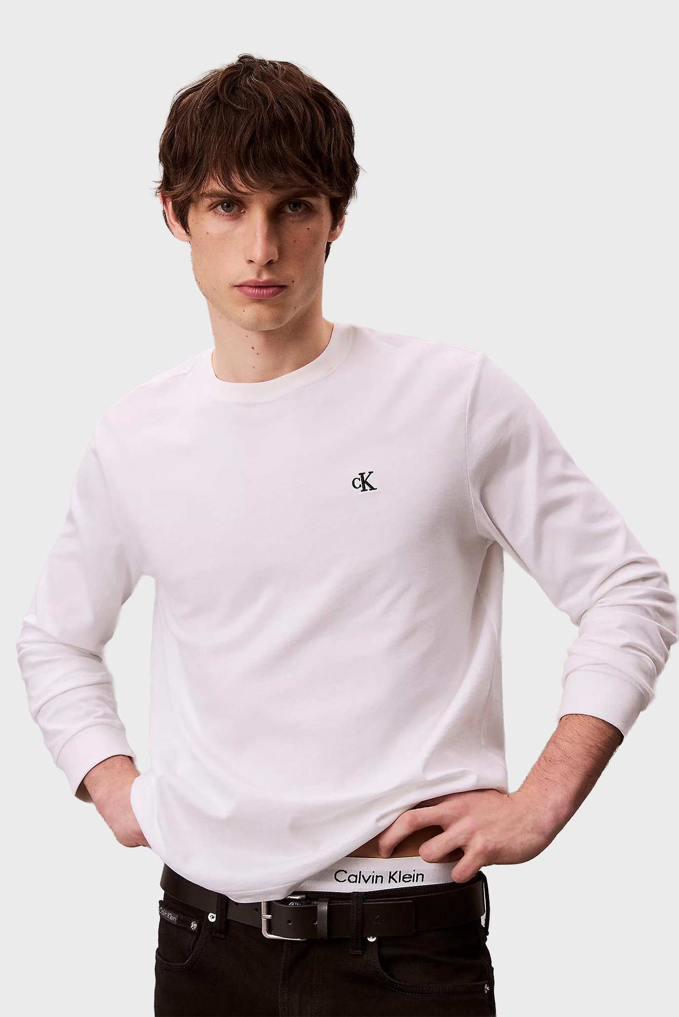Мужской белый лонгслив EASY Белый XXL Calvin Klein Jeans LV04RD247G Мужской белый лонгслив EASY Белый XXL Calvin Klein Jeans LV04RD247G
