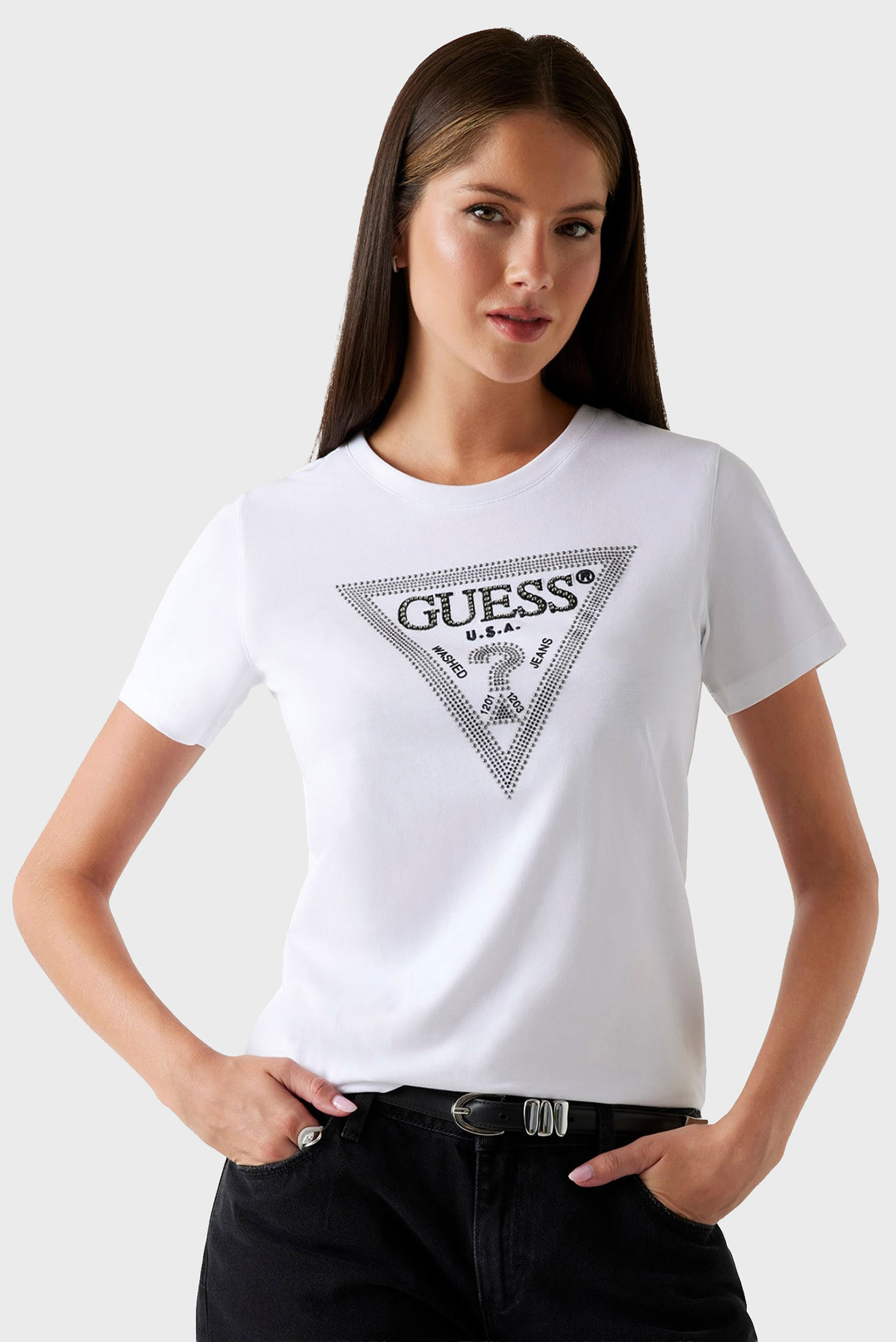 Женская белая футболка Белый XS Guess W5BI18.I3Z14;G011