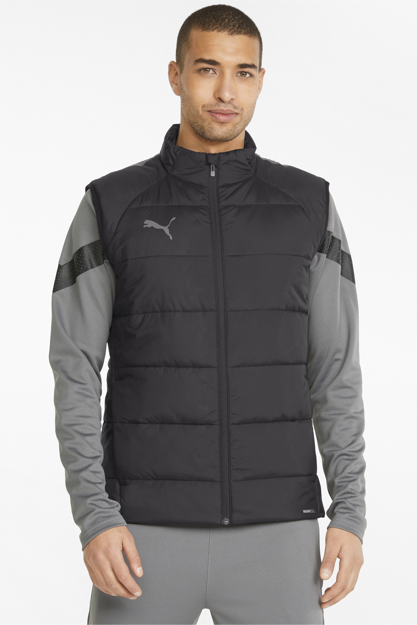 Мужской черный жилет teamLIGA Men’s Football Vest Jacket 1