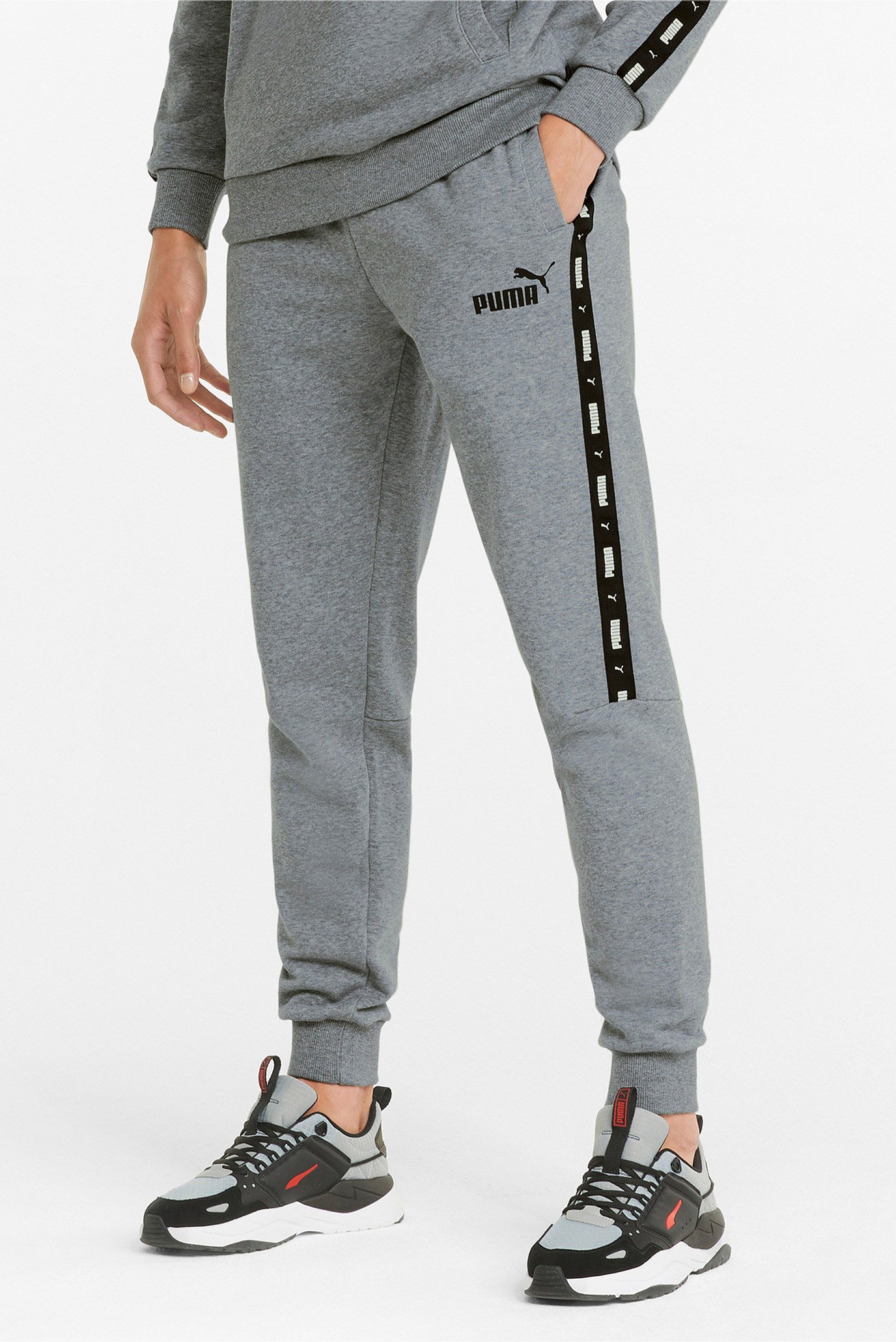 Мужские серые спортивные брюки Essentials+ Tape Men's Sweatpants 1