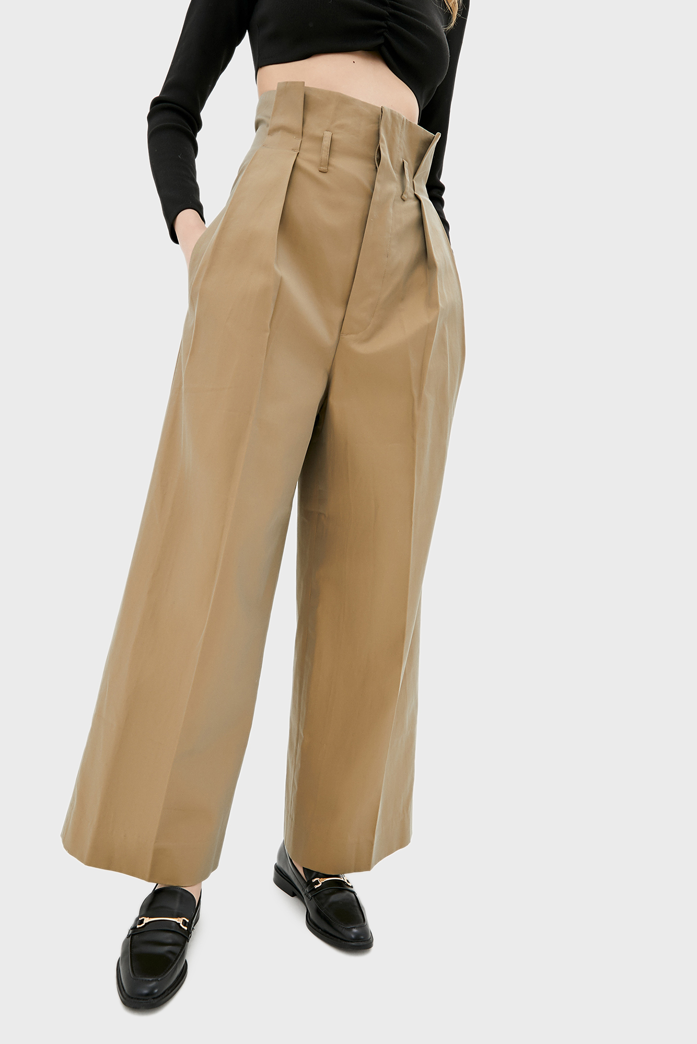Женские оливковые брюки 1