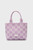 Жіноча бузкова сумка з візерунком K MONOGRAM KNIT TOTE