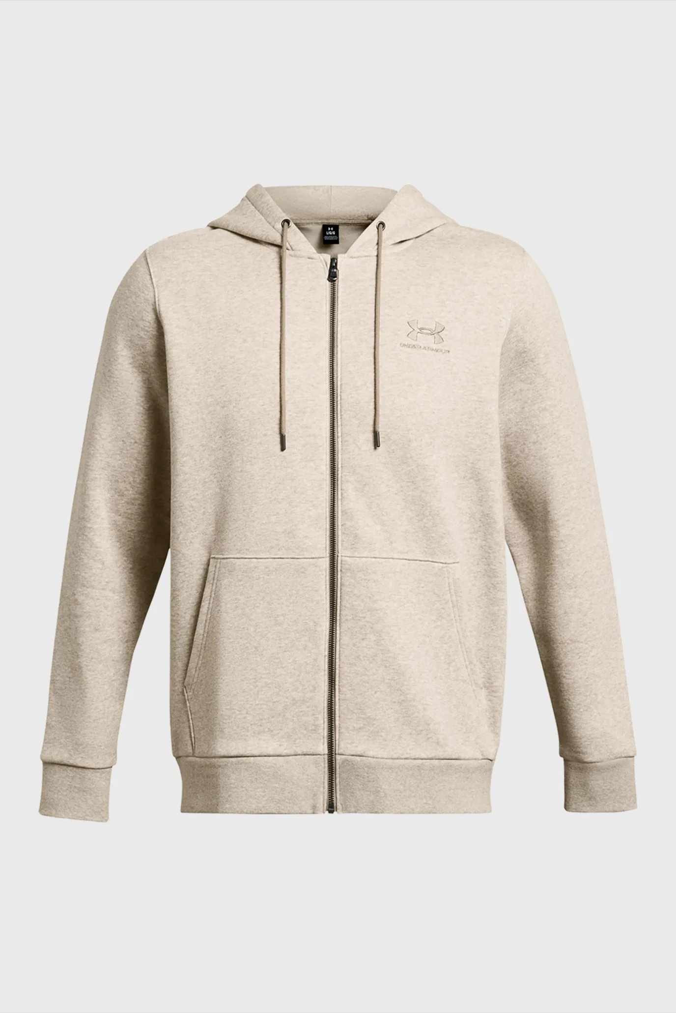 Чоловіче бежеве худі UA Essential Fleece FZ 4