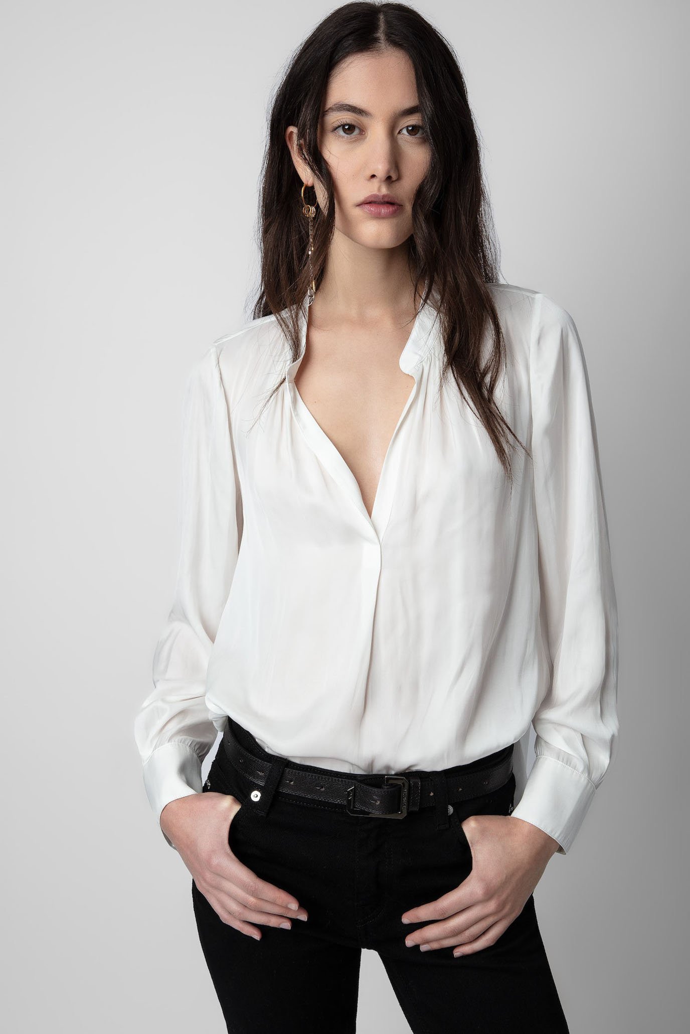 Женская белая блуза TINK SATIN PERM 1