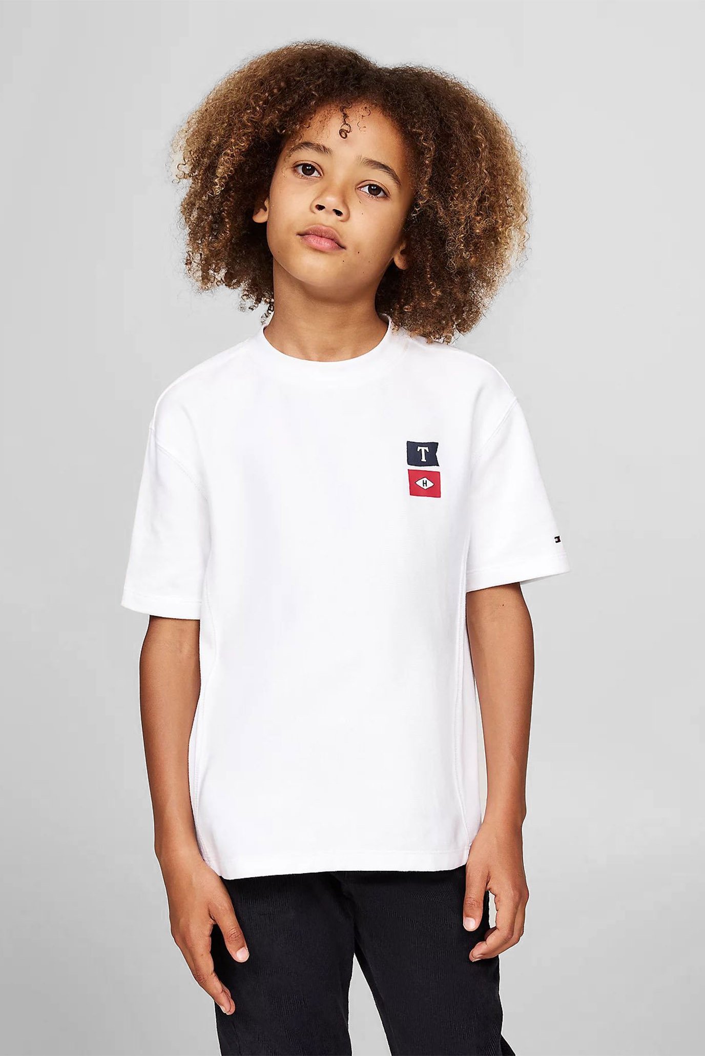 Детская белая футболка FLAGS EMBROIDERED  TEE SS 1