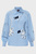 Женская голубая блуза с узором THC SLICED CREST PRINT TOP
