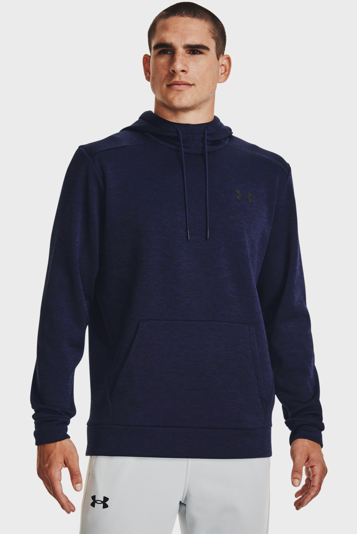 Чоловіче темно-синє худі UA Armour Fleece Twist HD-GRY 1