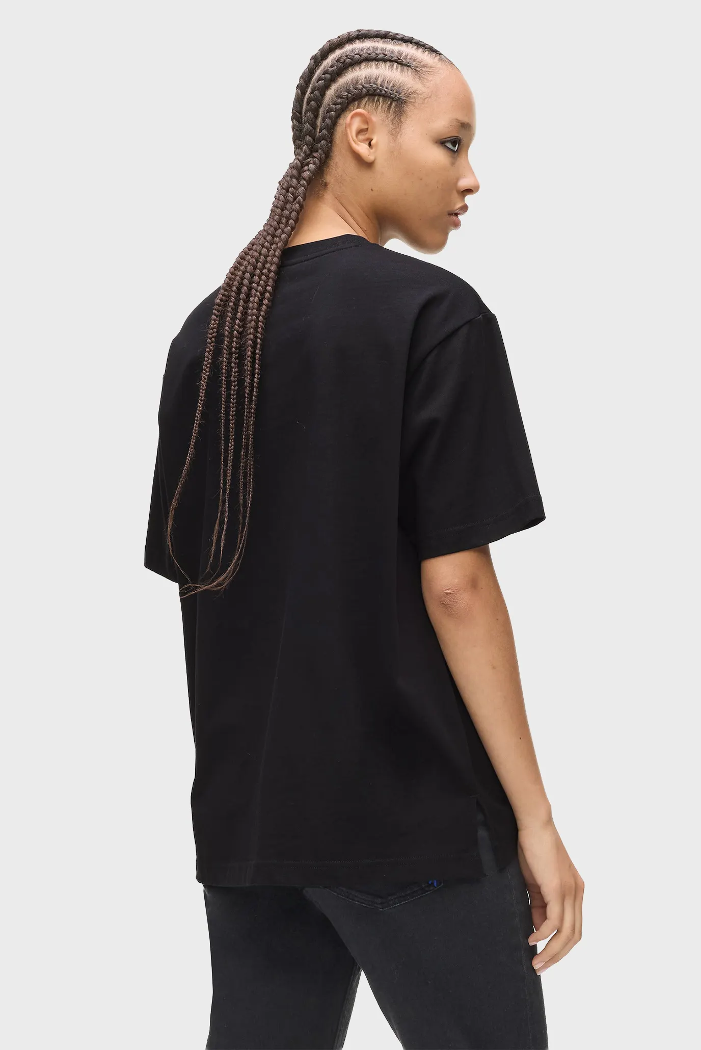 Женская черная футболка karlism 3