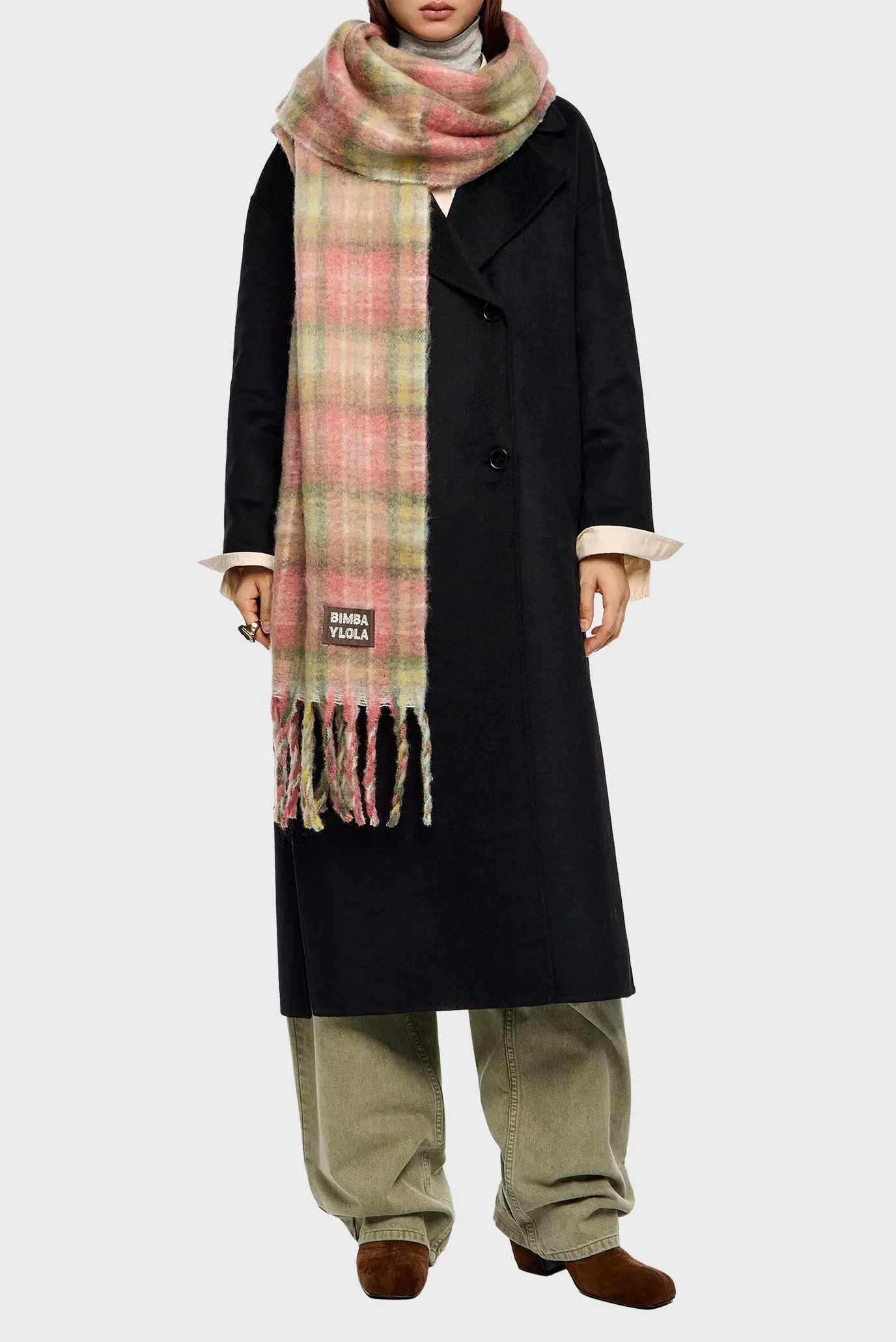 Женский шарф в клетку 2